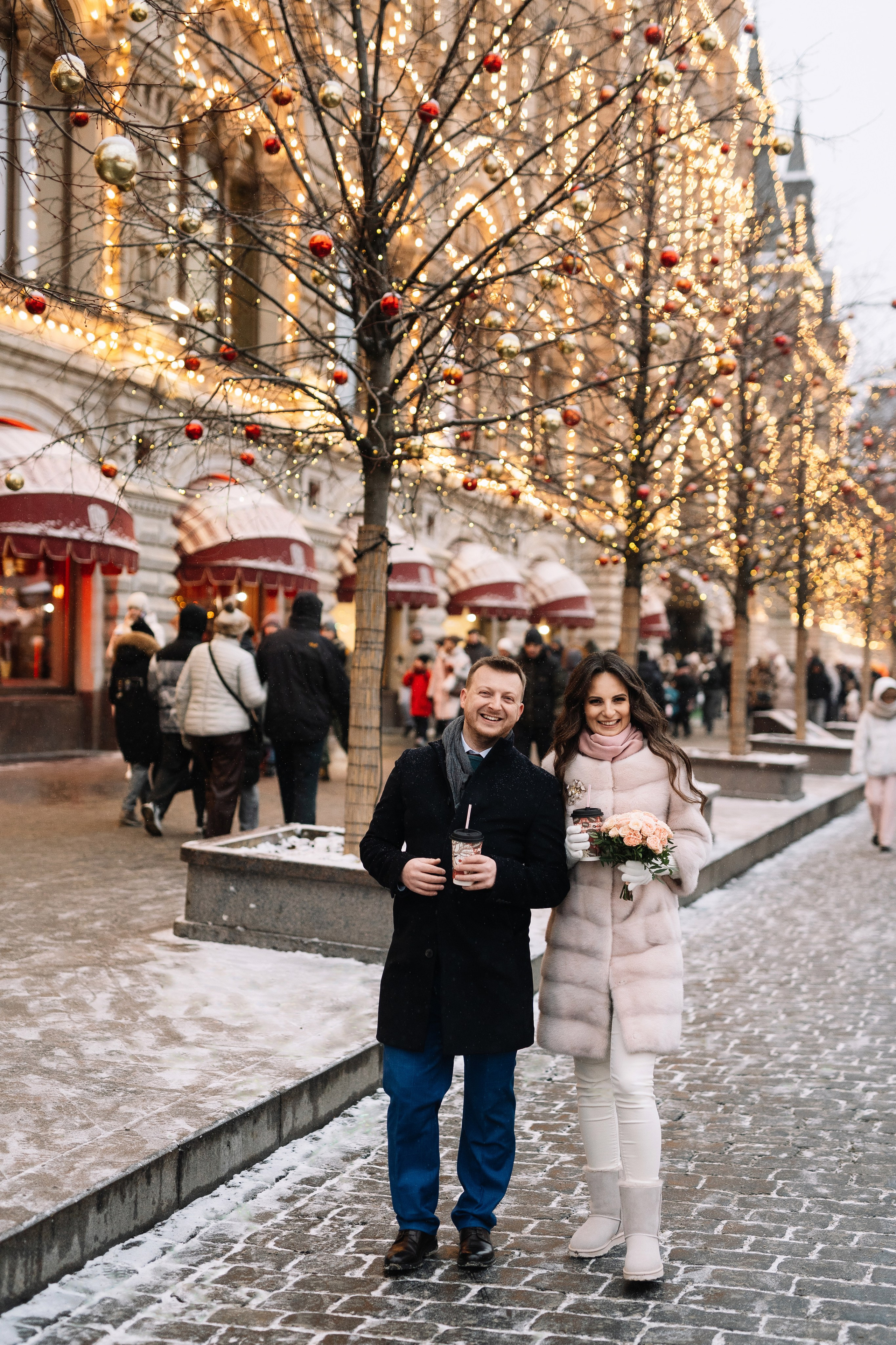 Свадебная фотосессия Лилии и Романа, прогулка в центре Москвы. Свадебный фотограф в Тамбове Павел Четвертков