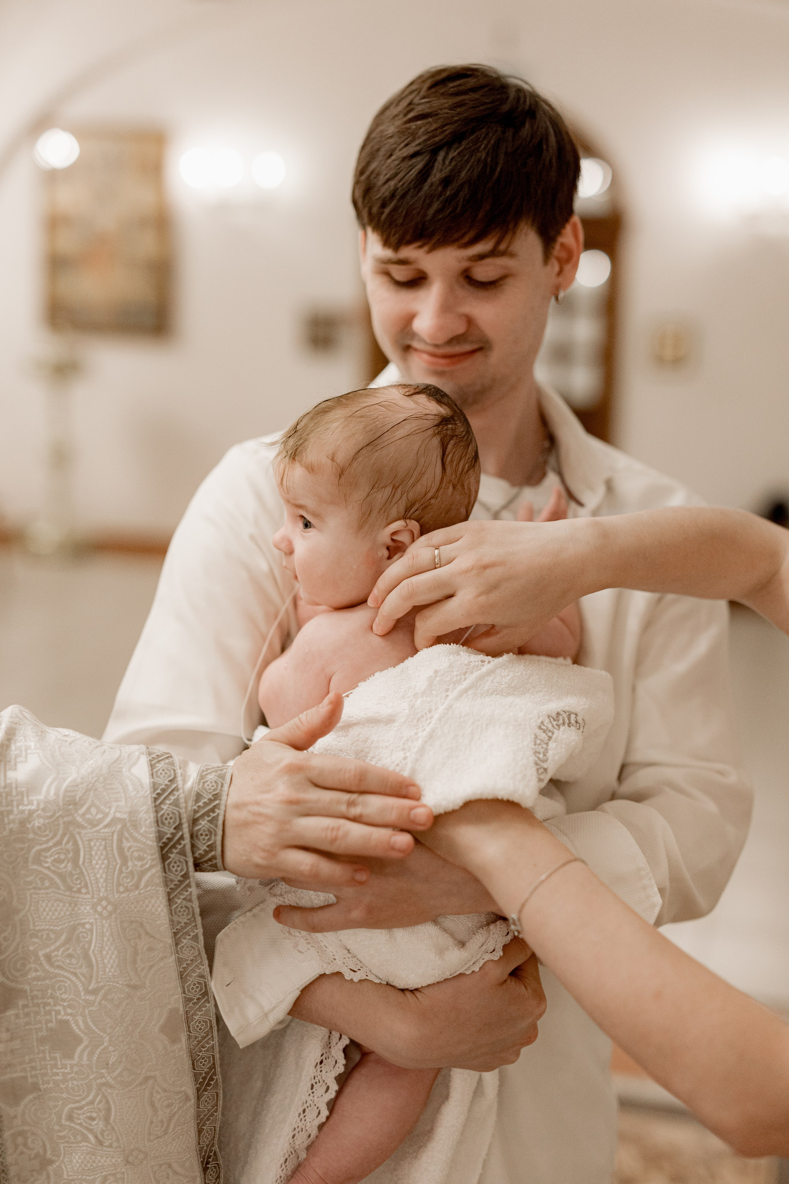 Таинство Крещения Саши. Фотограф новорождённых Newborn Москва