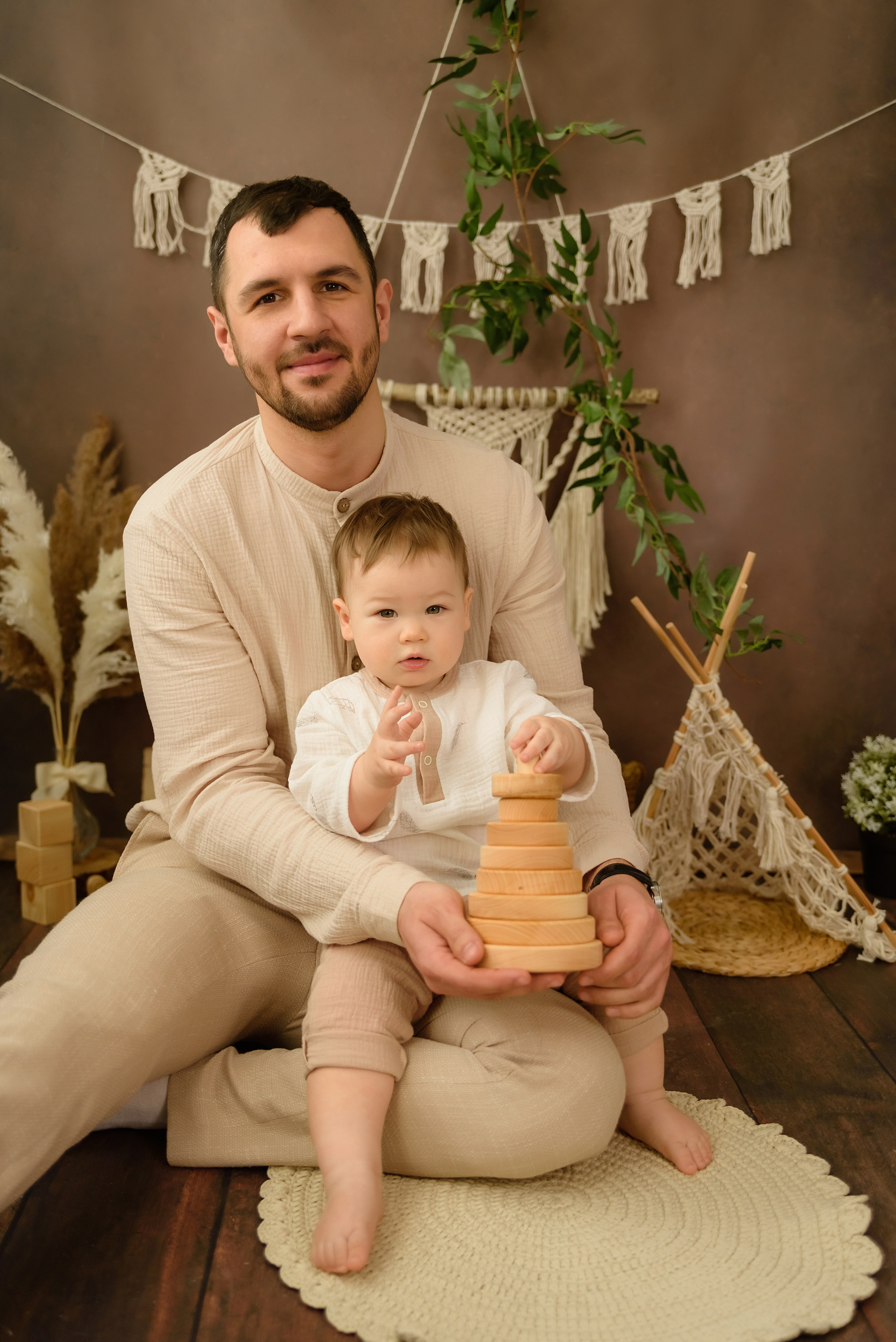 Детская фотосессия «Бохо» Савелию 1 годик. Детский Фотограф |Фотограф на годик в Брянске Ирина Романова