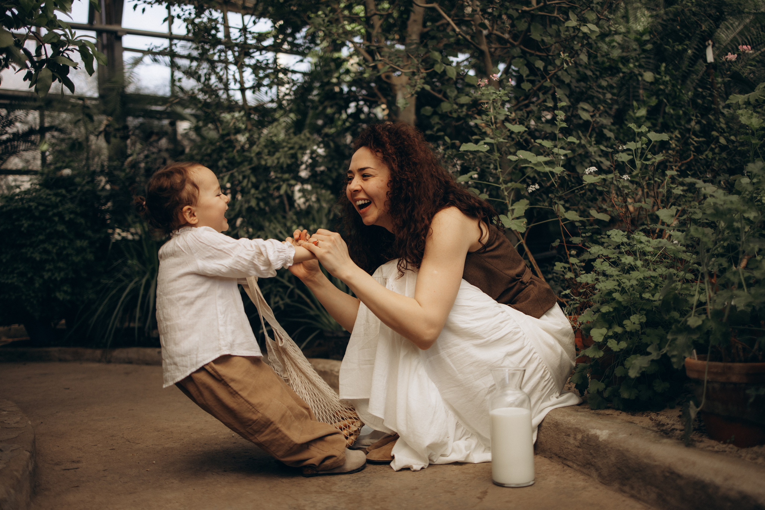 Прогулка по оранжерее. Семейный фотограф в Москве Ксения Аганина