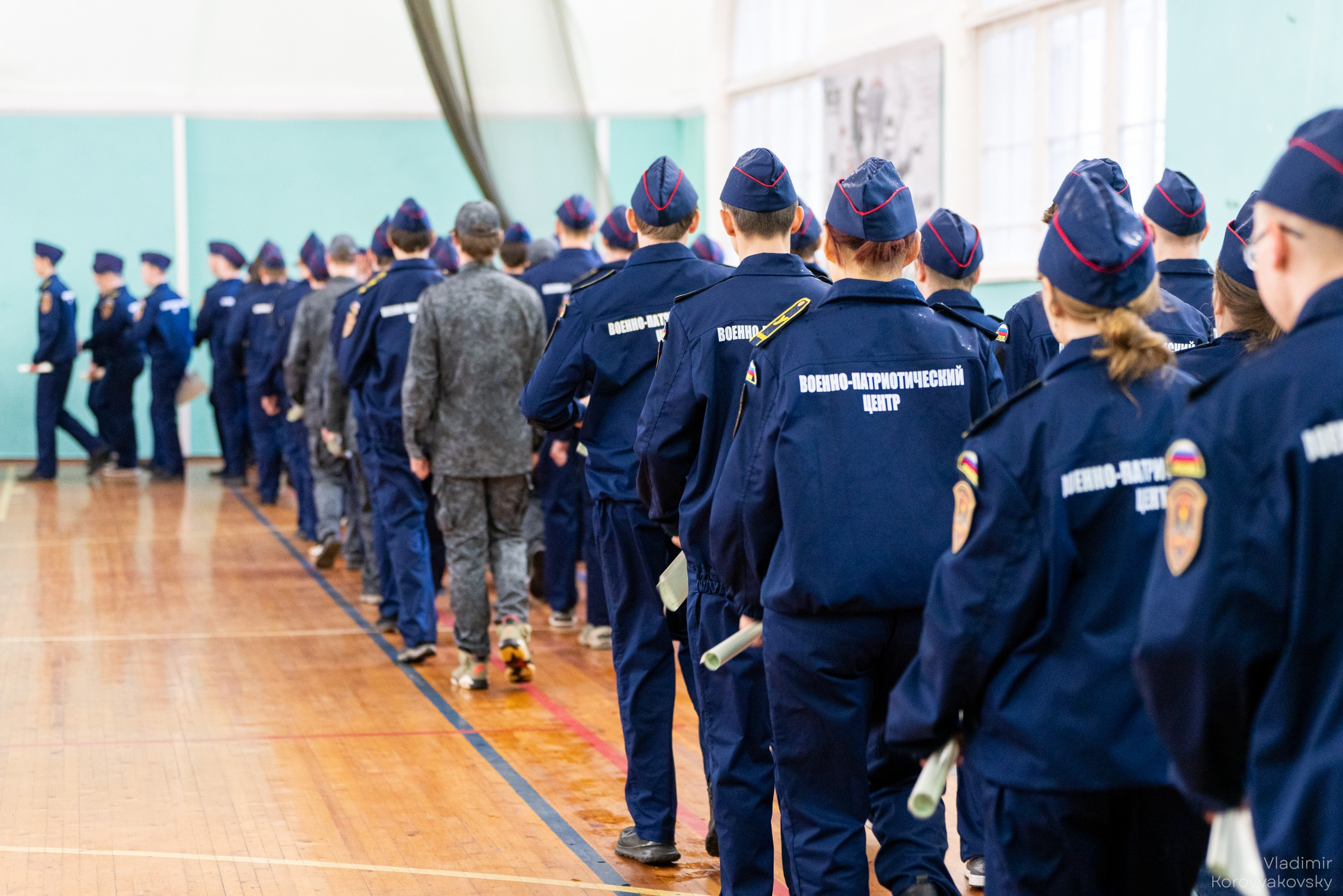 Торжественное закрытие курса военной подготовки. Фотограф Владимир Коровяковский