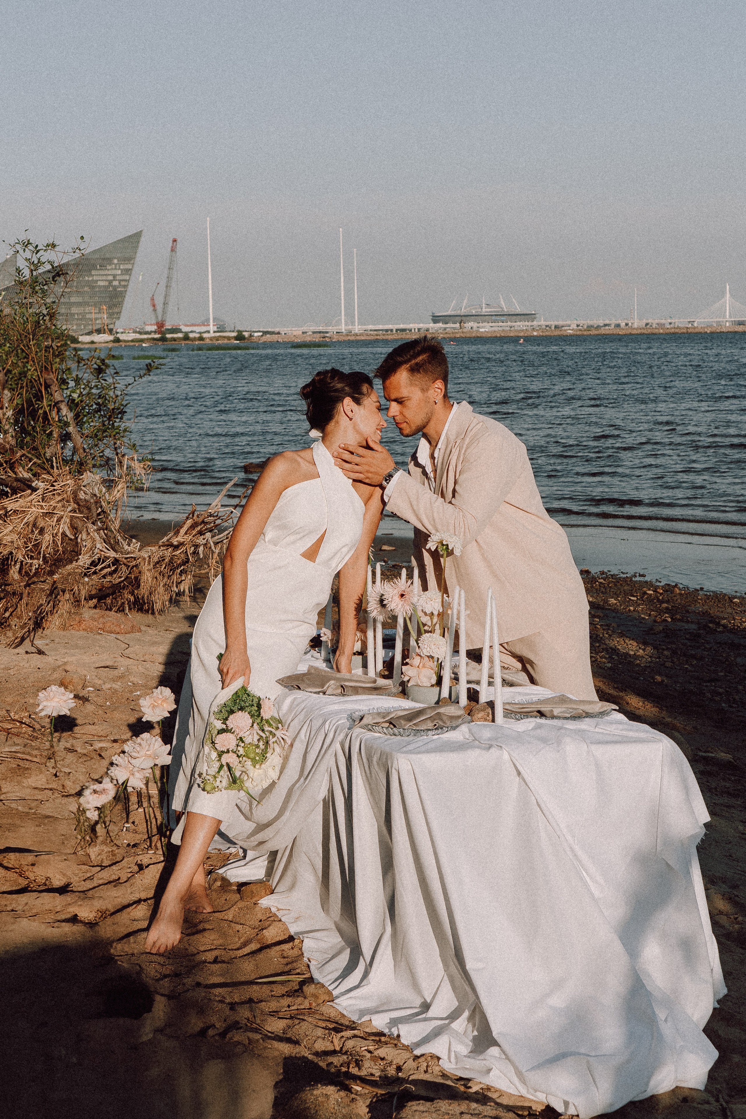 СВАДЕБНАЯ ФОТОСЕССИЯ ВЫЕЗДНОЙ ЦЕРЕМОНИИ (ФИНСКИЙ ЗАЛИВ). Профессиональный фотограф, Санкт-Петербург — Виктория Богомолова
