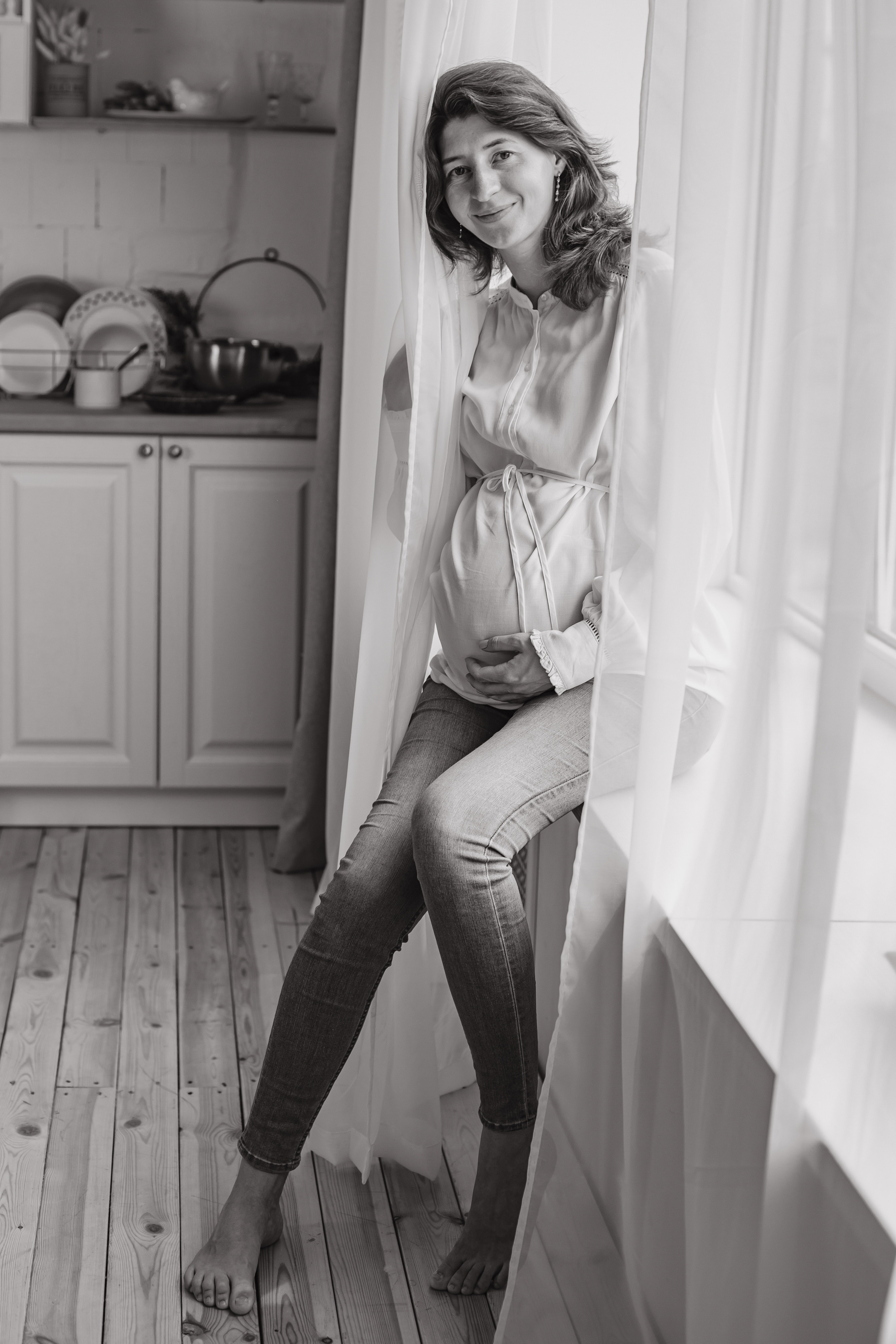 Мария с семьей в студии. Elena Sova — семейный и женский фотограф в Санкт-Петербурге