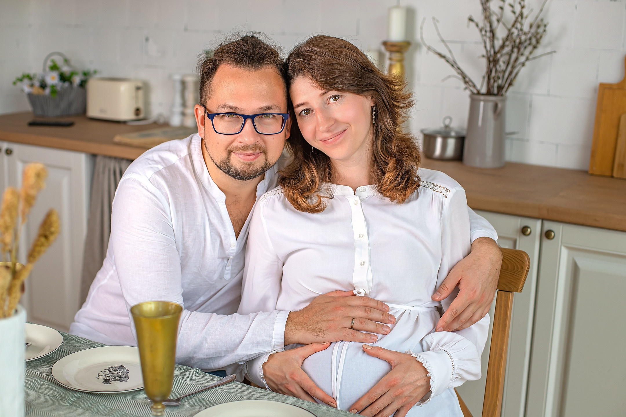 Мария с семьей в студии. Elena Sova — семейный и женский фотограф в Санкт-Петербурге