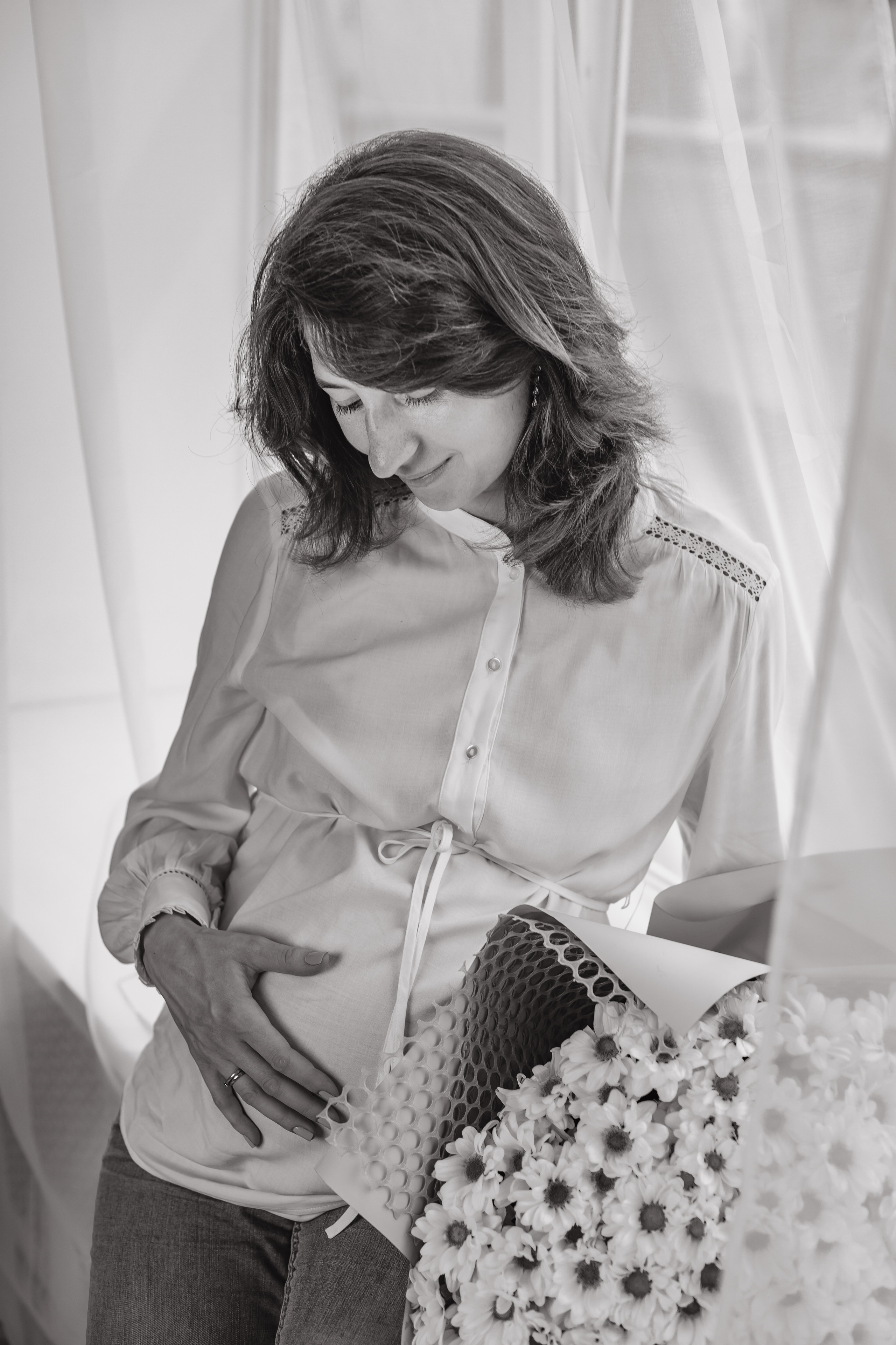 Мария с семьей в студии. Elena Sova — семейный и женский фотограф в Санкт-Петербурге