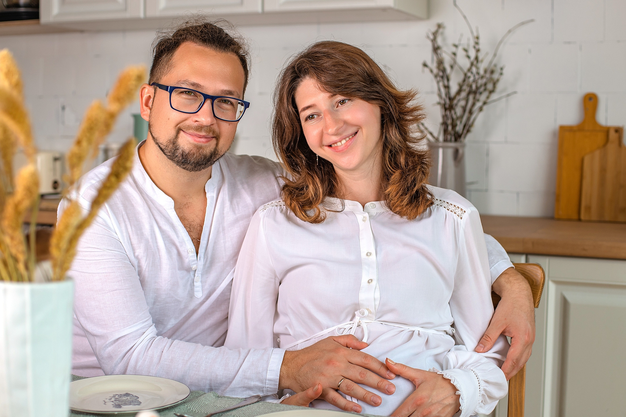 Мария с семьей в студии. Elena Sova — семейный и женский фотограф в Санкт-Петербурге