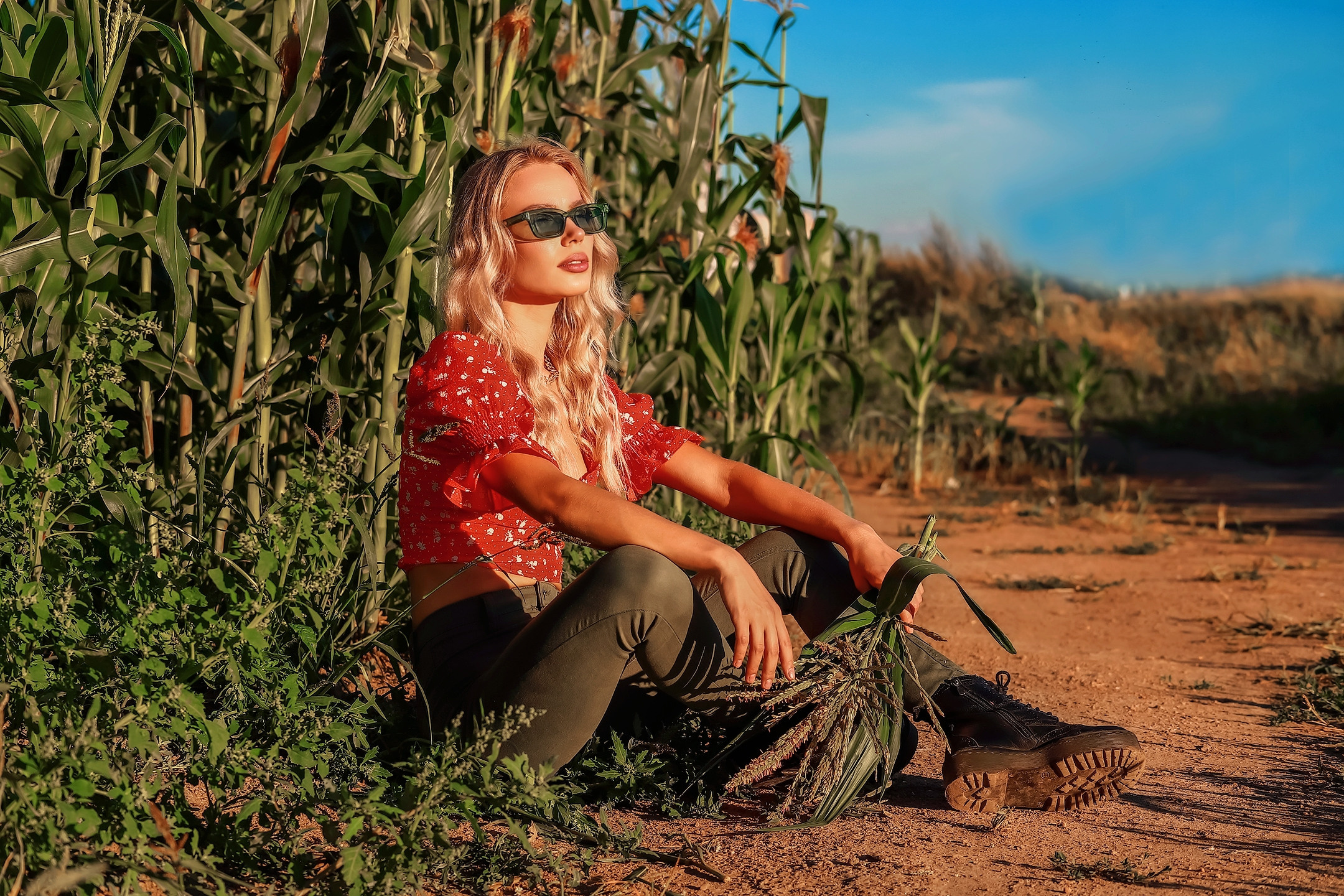 Надежда в кукурузном поле. Elena Sova — семейный и женский фотограф в Санкт-Петербурге