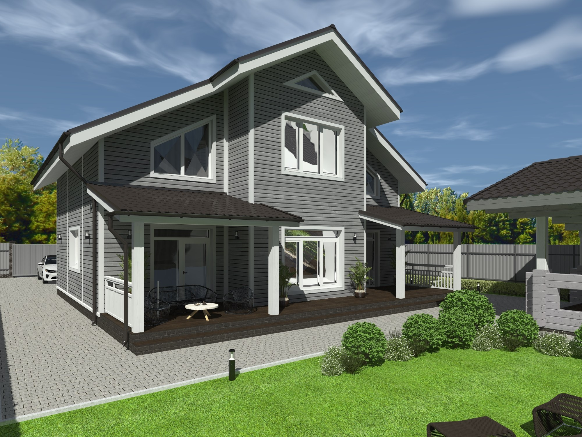 Индивидуальный жилой дом 160 м². ПРОЕКТИРОВАНИЕ ИНТЕРЬЕРОВ И АРХИТЕКТУРНЫХ РЕШЕНИЙ В СТУДИИ SHELOFAST DESIGN