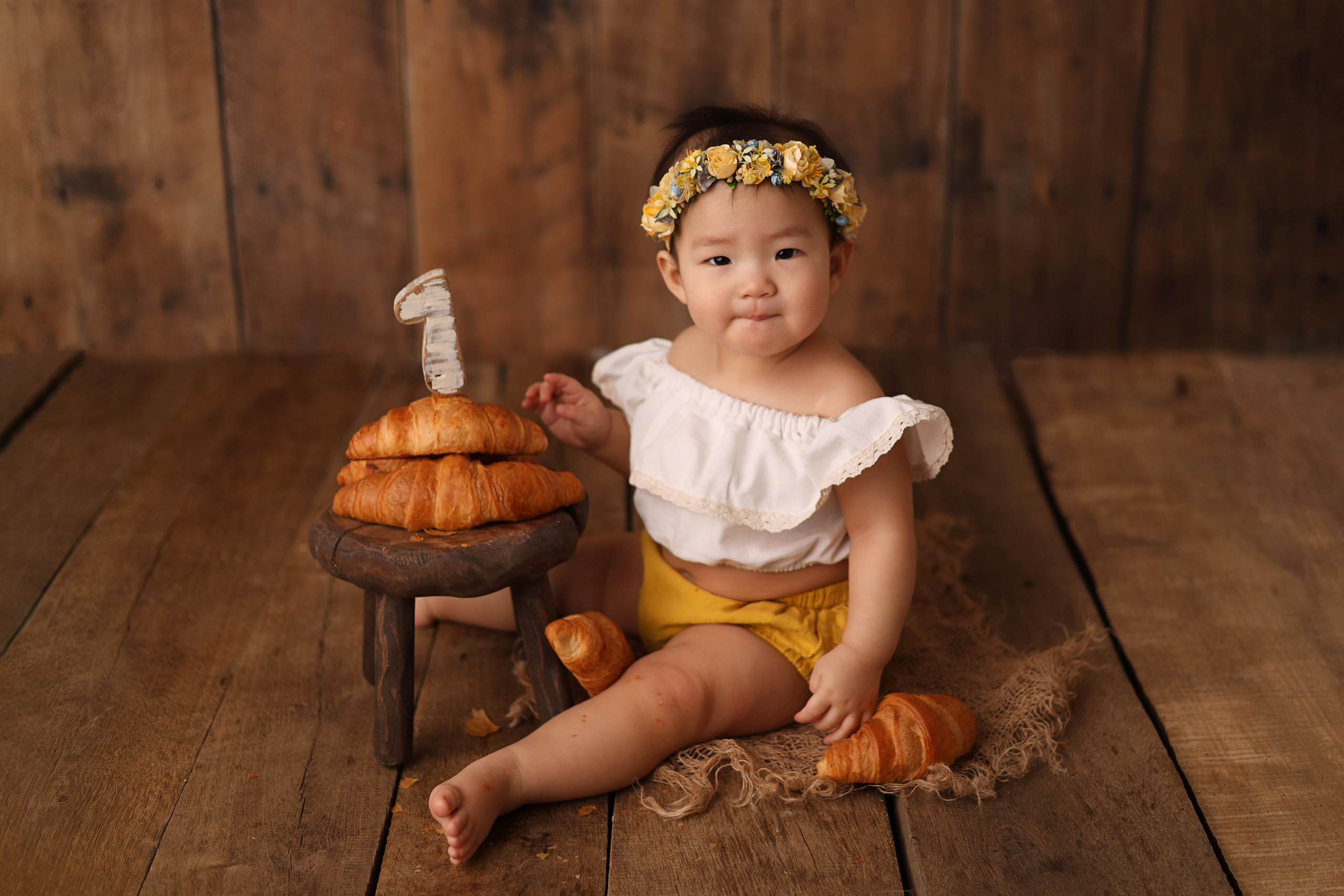 Фотосъемка одного годика Валерии. Фотограф новорожденных Москва. Ньюборн фотограф Москва