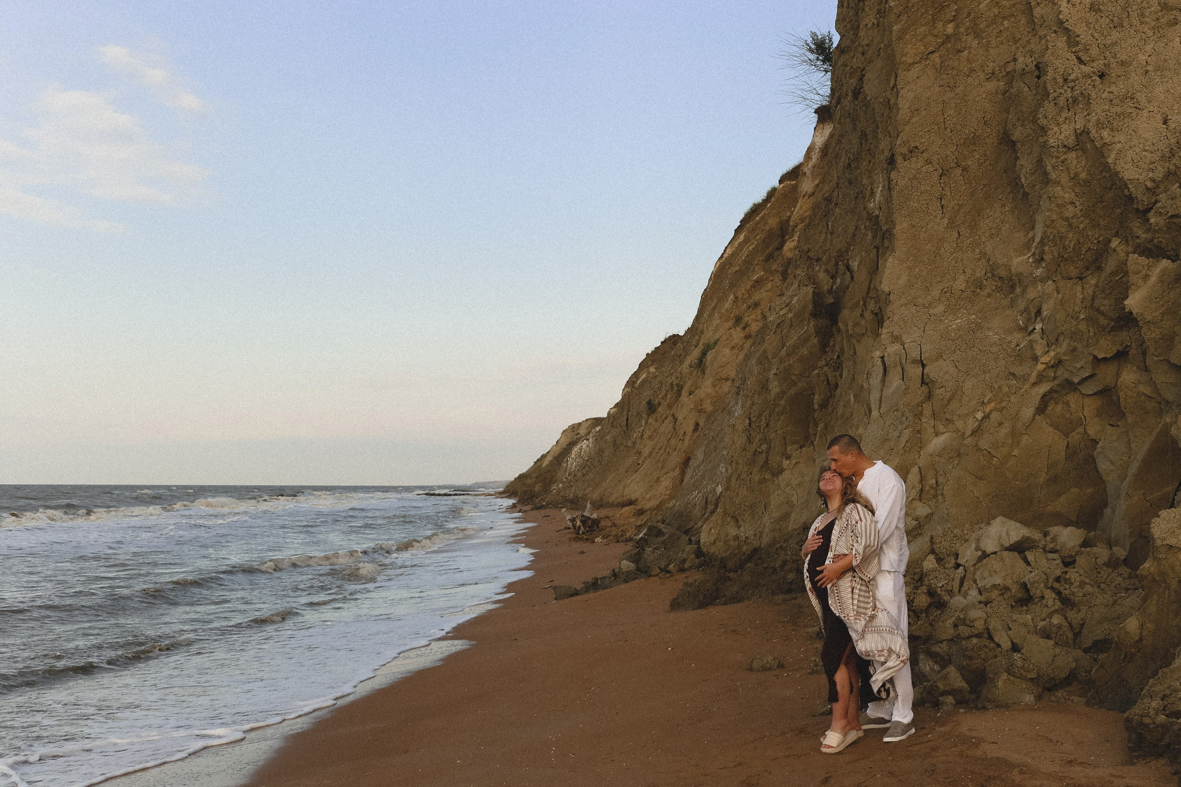 Фотосессия беременности на берегу моря. Семейный, love story, свадебный фотограф Анапа