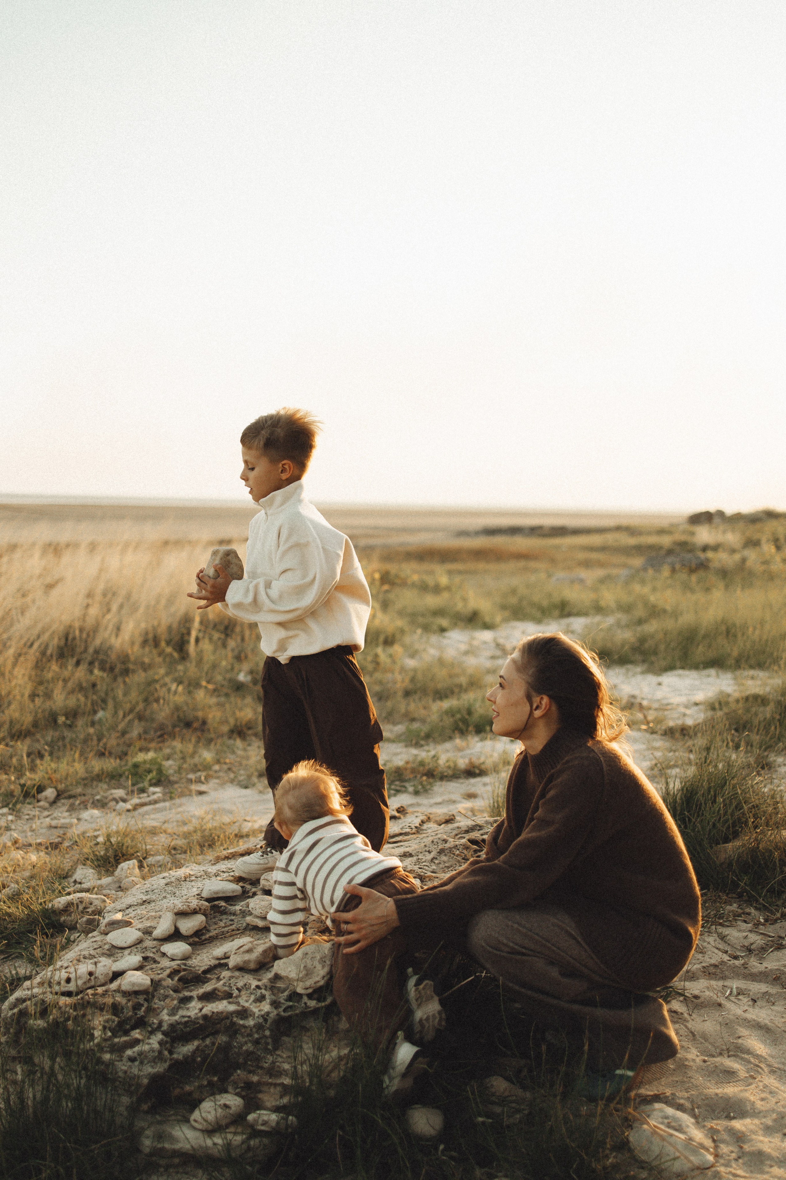 Семейная история, закат в Мержаново. Семейный и детский фотограф, таганрог, ростов-на-дону