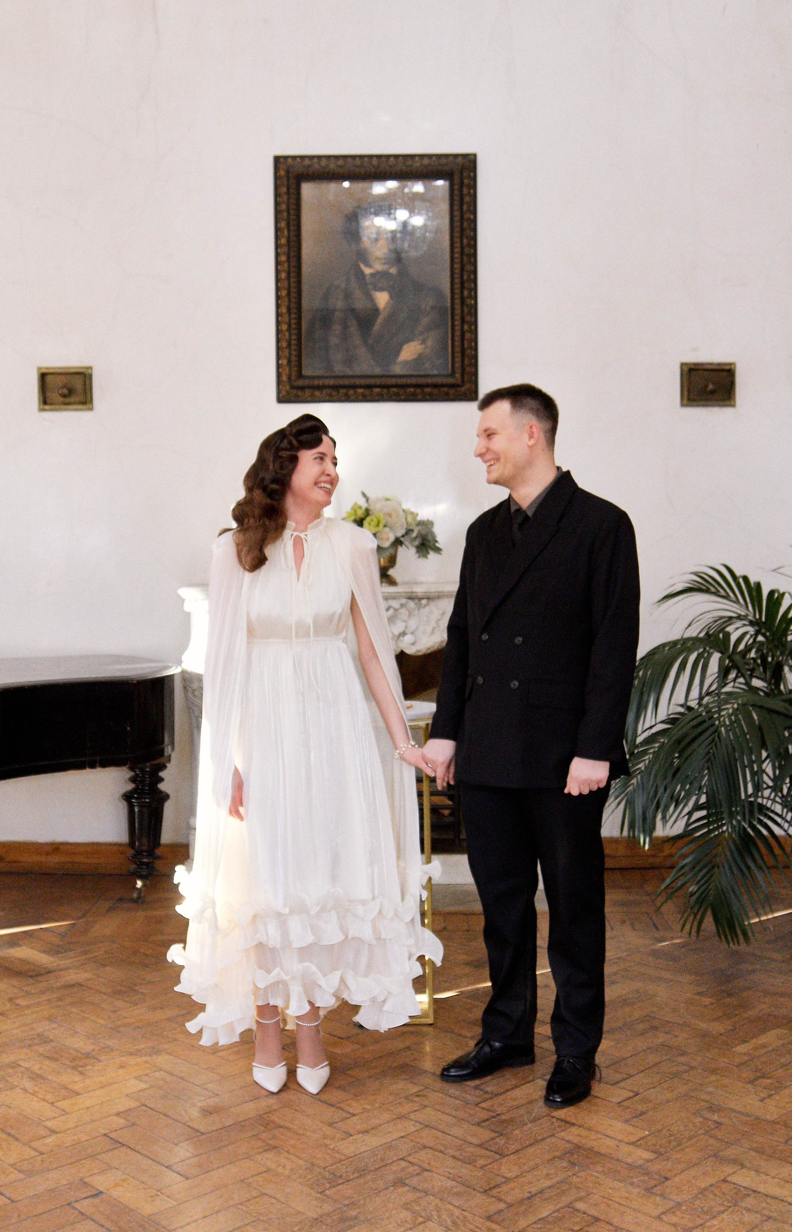 Торжественное бракосочетание в библиотеке им. Пушкина. Свадебный фотограф в Москве Приятелева Ангелина