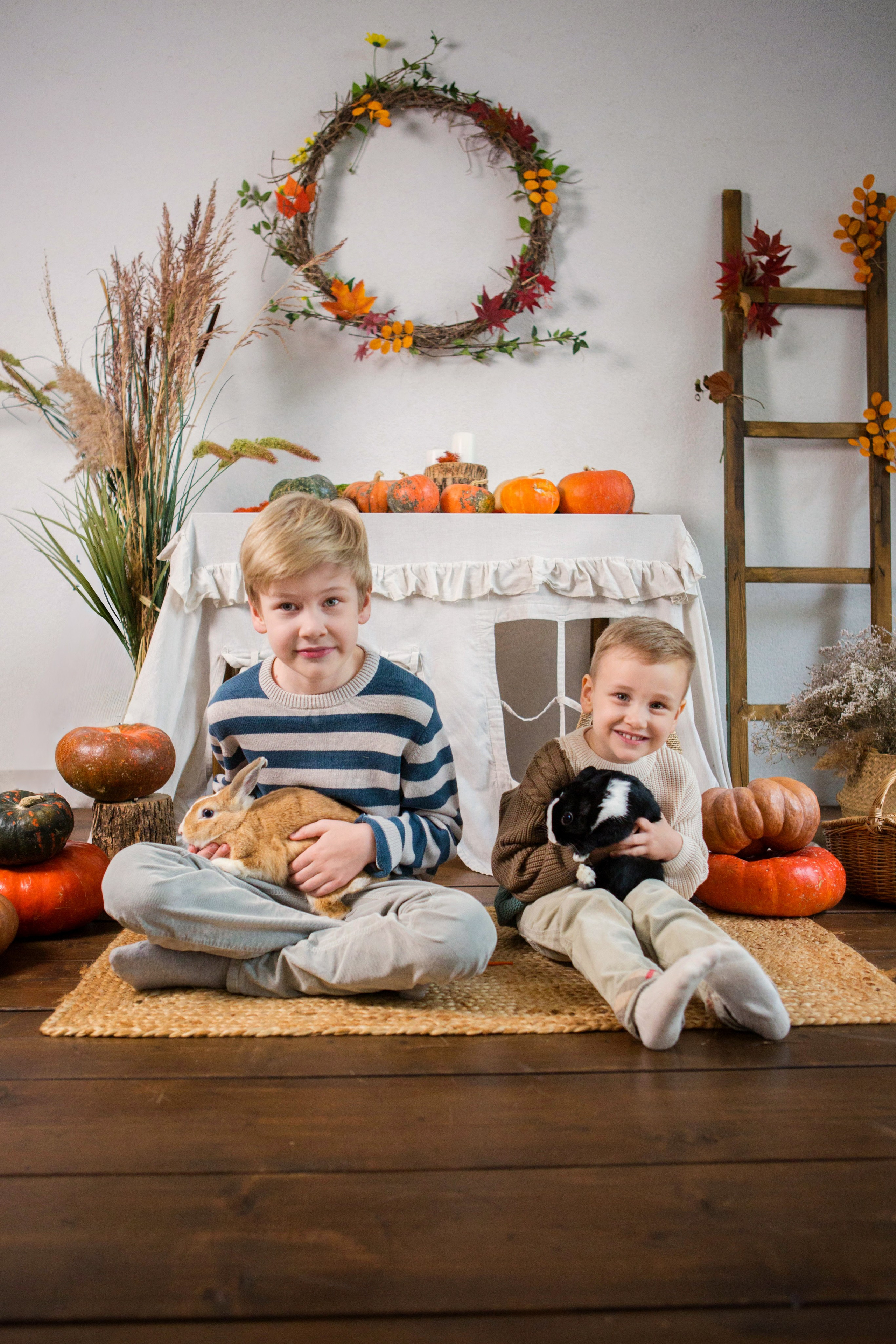 «Осень. Тыквы. Кролики». Фотостудия «Menstone». Свадебный семейный и детский фотограф в Краснодаре Карина Федоровская