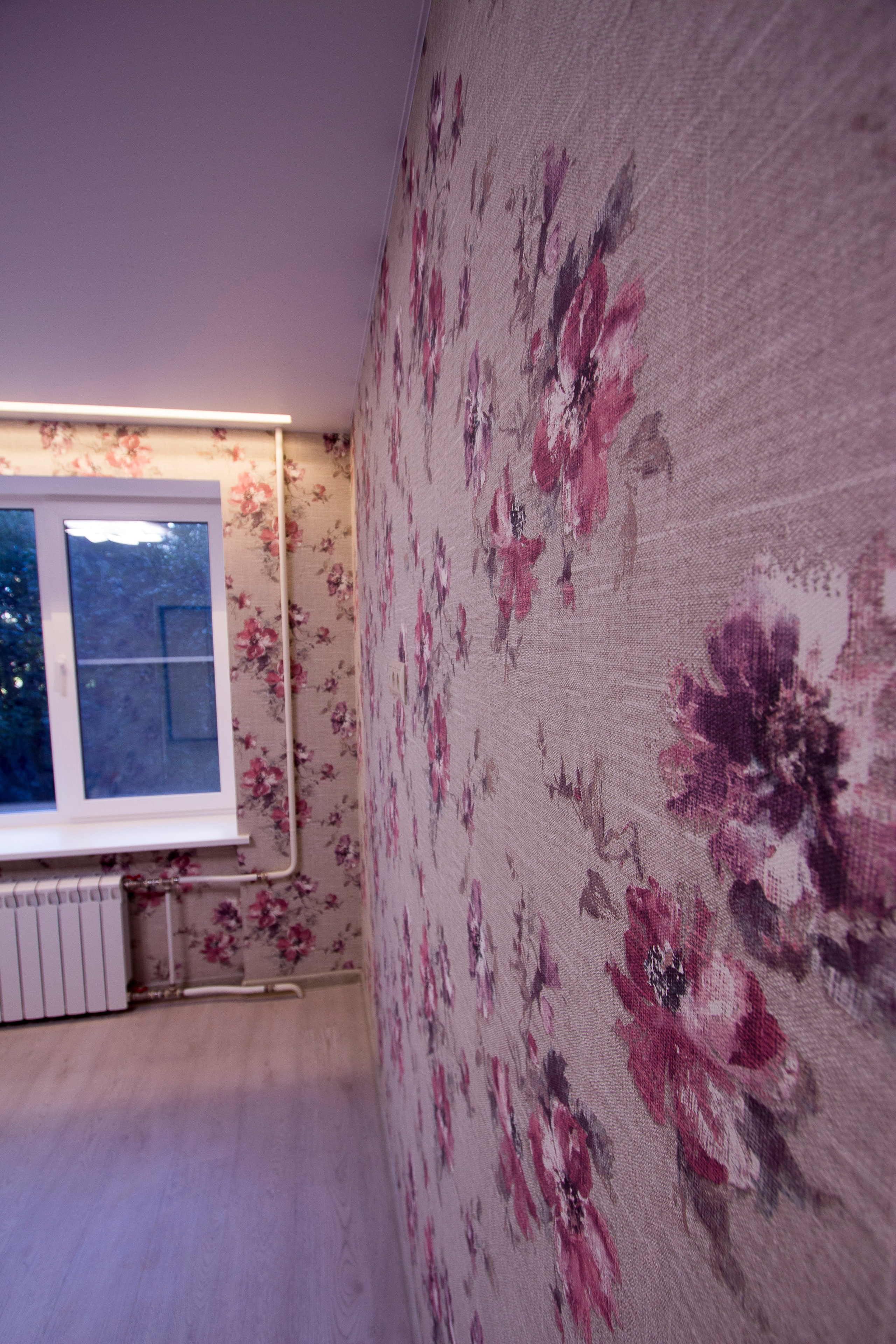 Обои для в спальной с большими цветами 