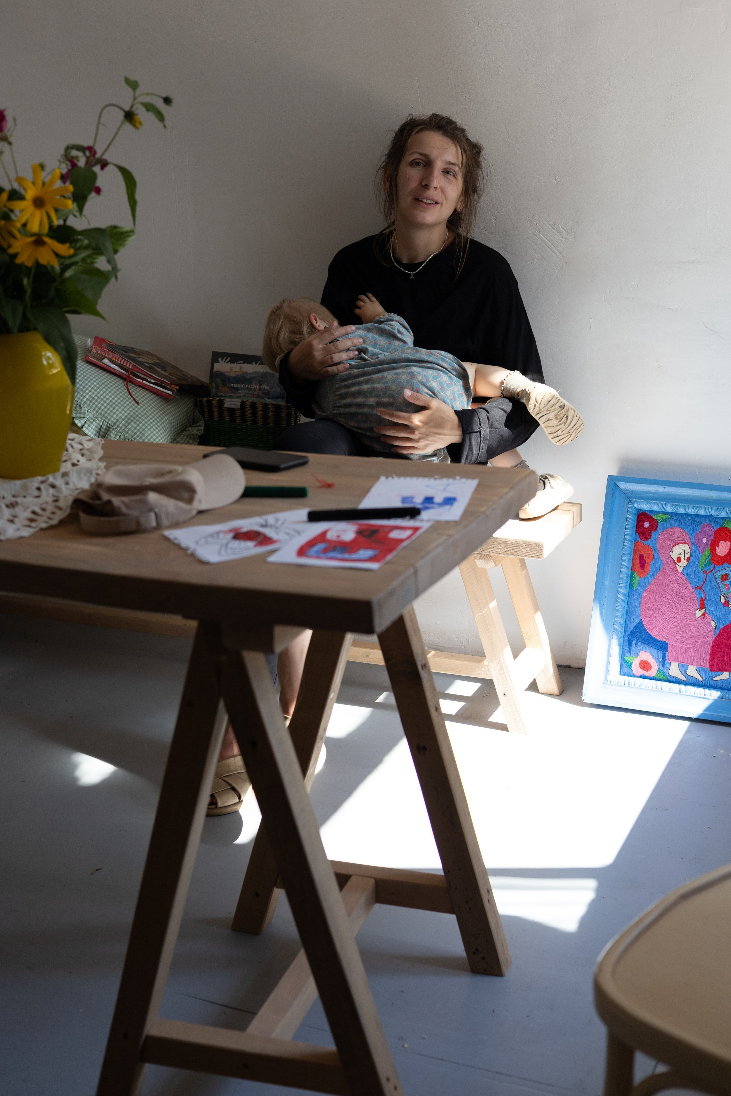 Вера и дети в мастерской. Портрет художника. Марина Лавинская Фотограф из Москвы