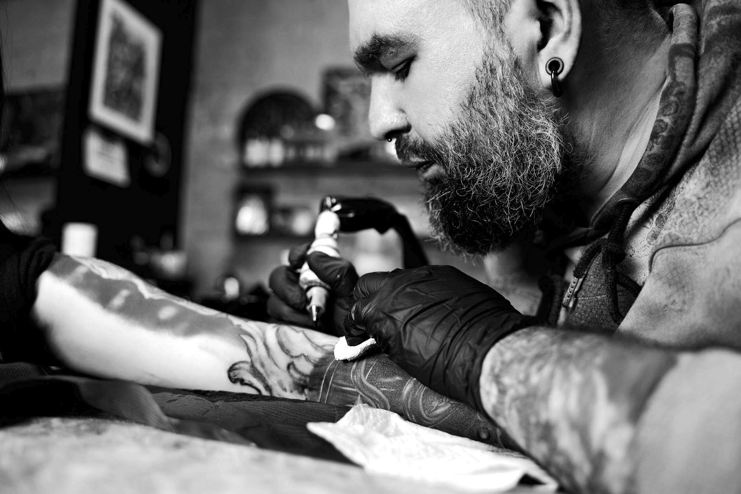 Тату-мастер. Фотограф Москва Арина Клокова