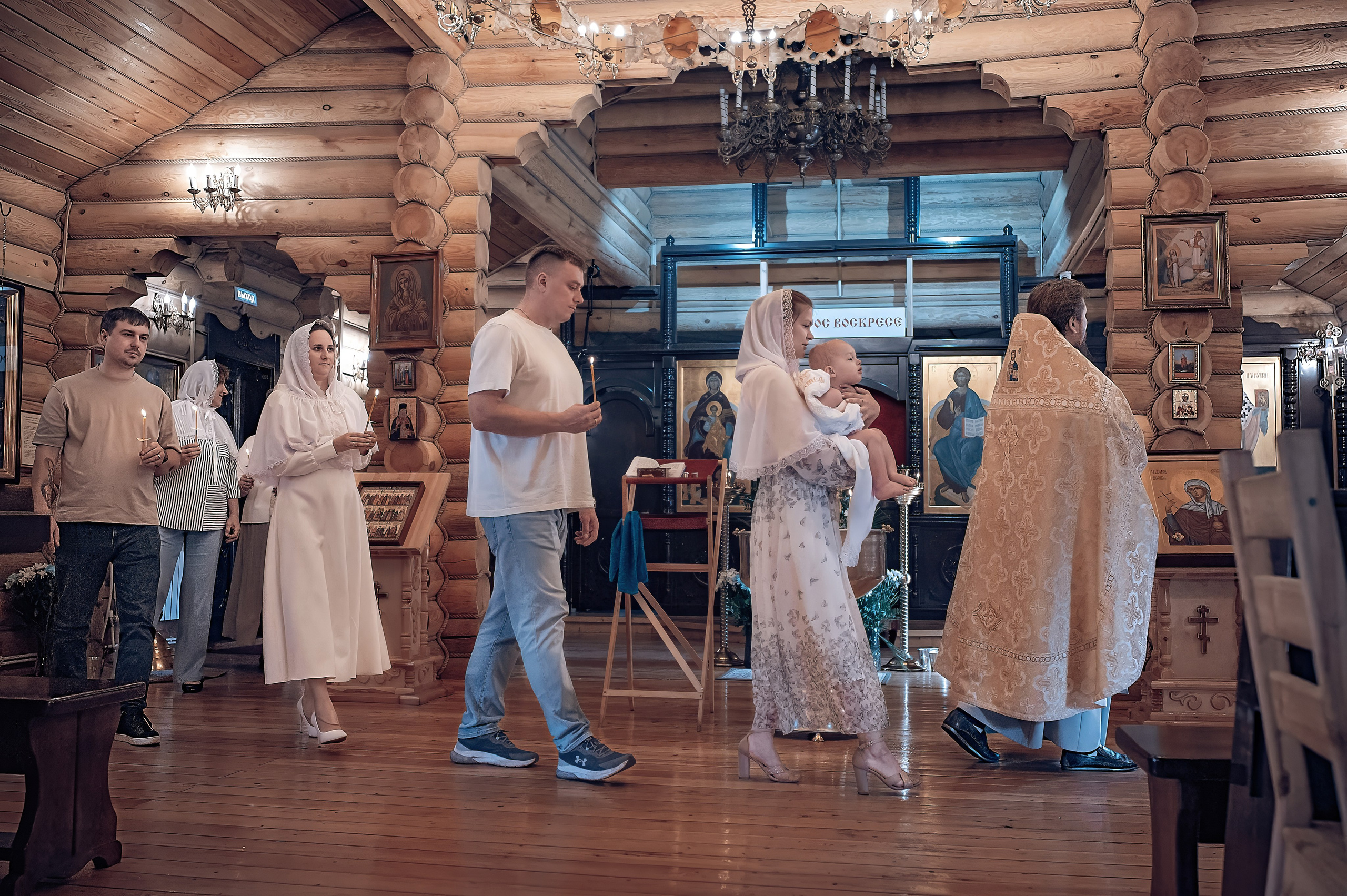 Крещение Витюши в храме священномученника Амфилохия. Фотографы крещения/венчания  Красноярск Татьяна и Вячеслав Переваловы