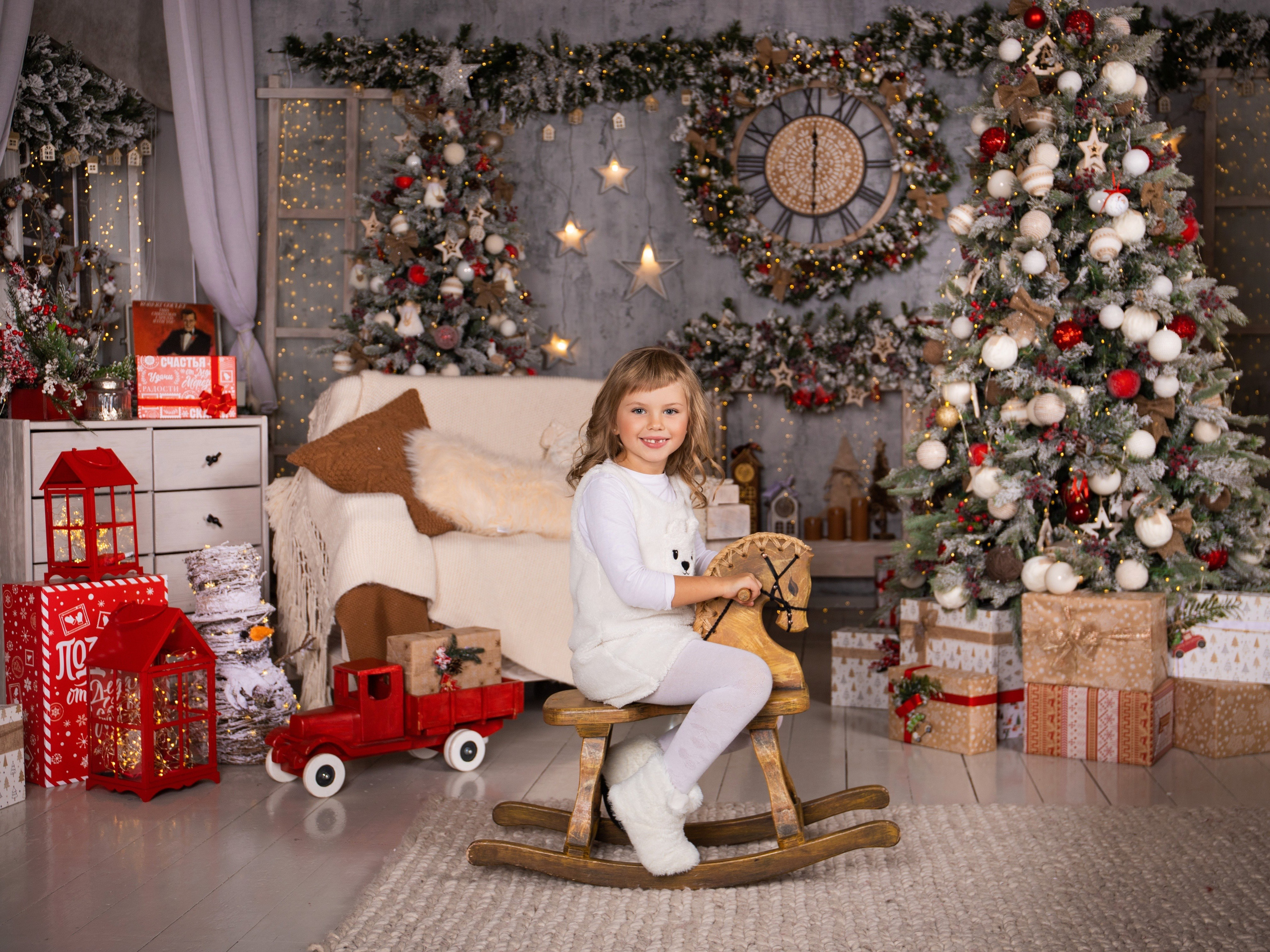 Новогодняя семейная съемка в студии. Свадебный и семейный фотограф в Москве Мила Широких