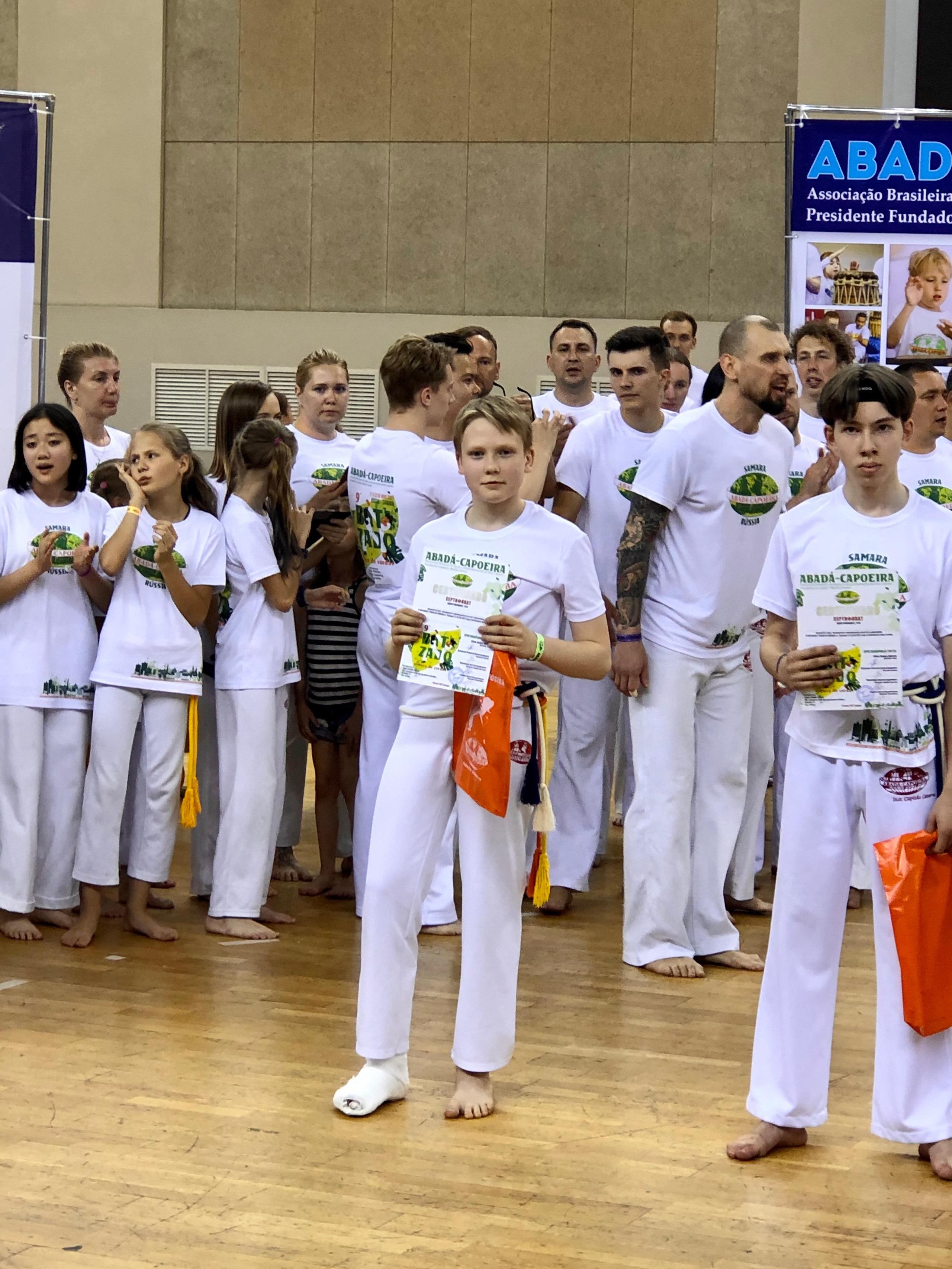 Церемония вручения поясов 9° Batizado e Troca de Cordas Самара 2021. Капоэйра в Казани ABADÁ-Capoeira
