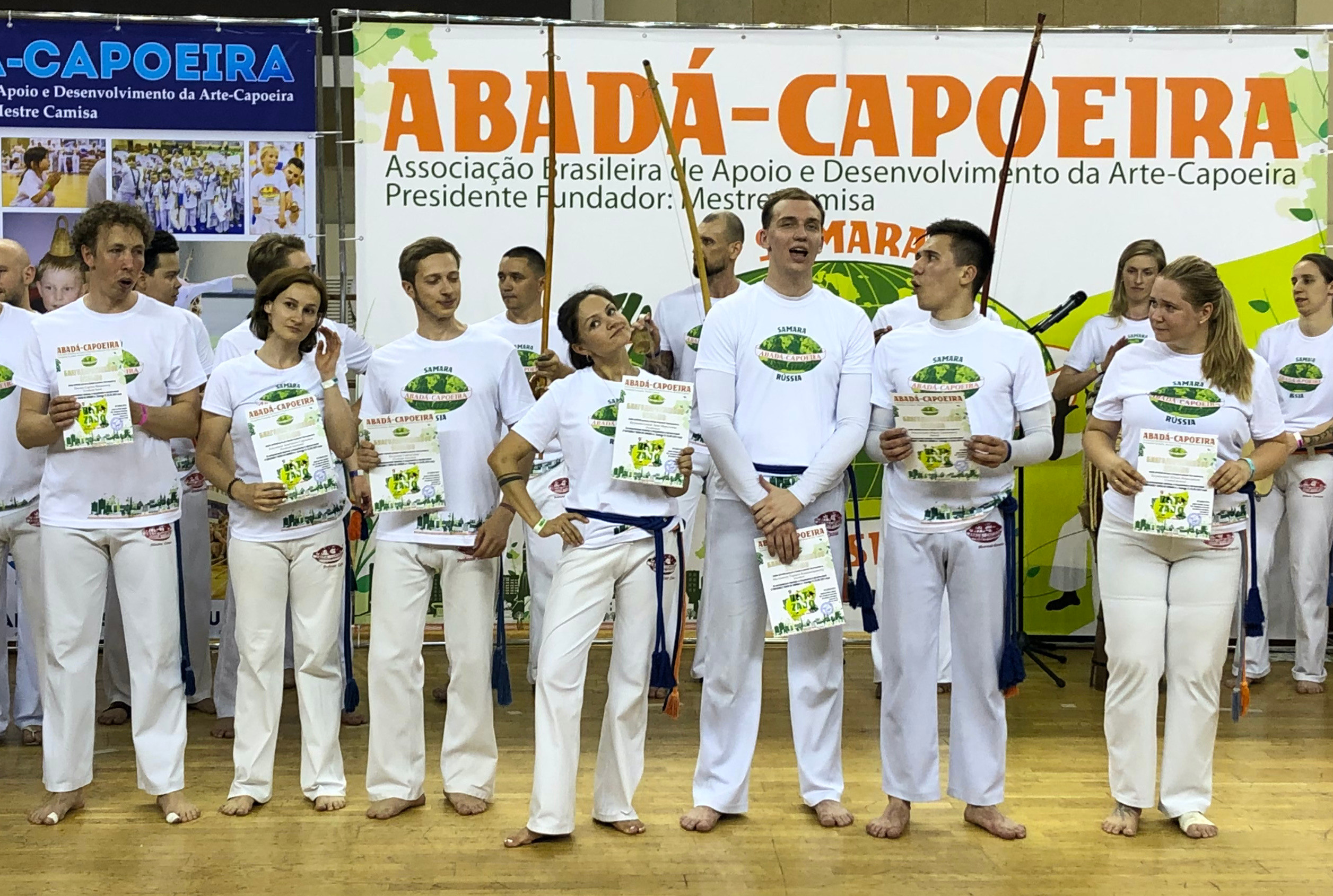 Церемония вручения поясов 9° Batizado e Troca de Cordas Самара 2021. Капоэйра в Казани ABADÁ-Capoeira