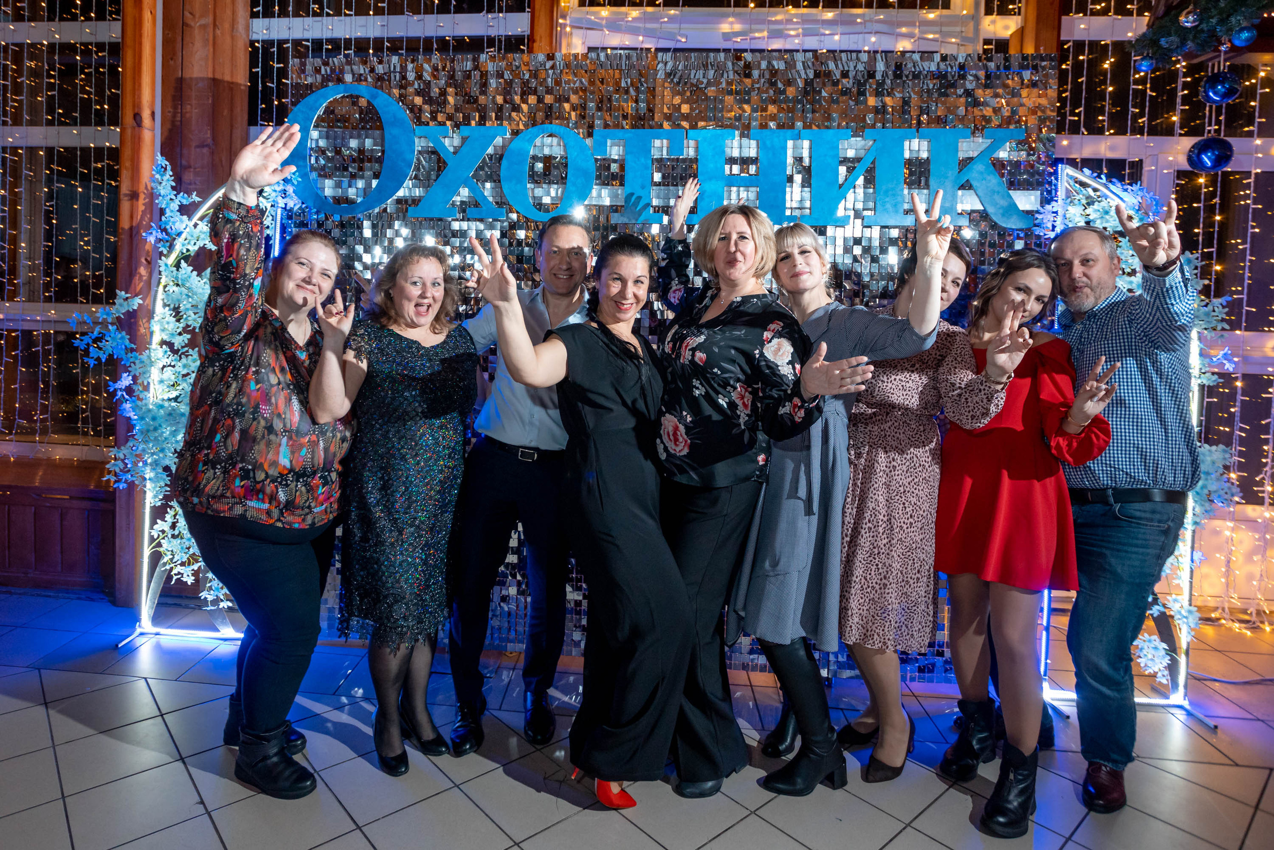 Съемка Новогоднего корпоратива в ресторане Охотник 23.12.2022 г. Свадебный и семейный фотограф в Москве и МО Елена Агапова