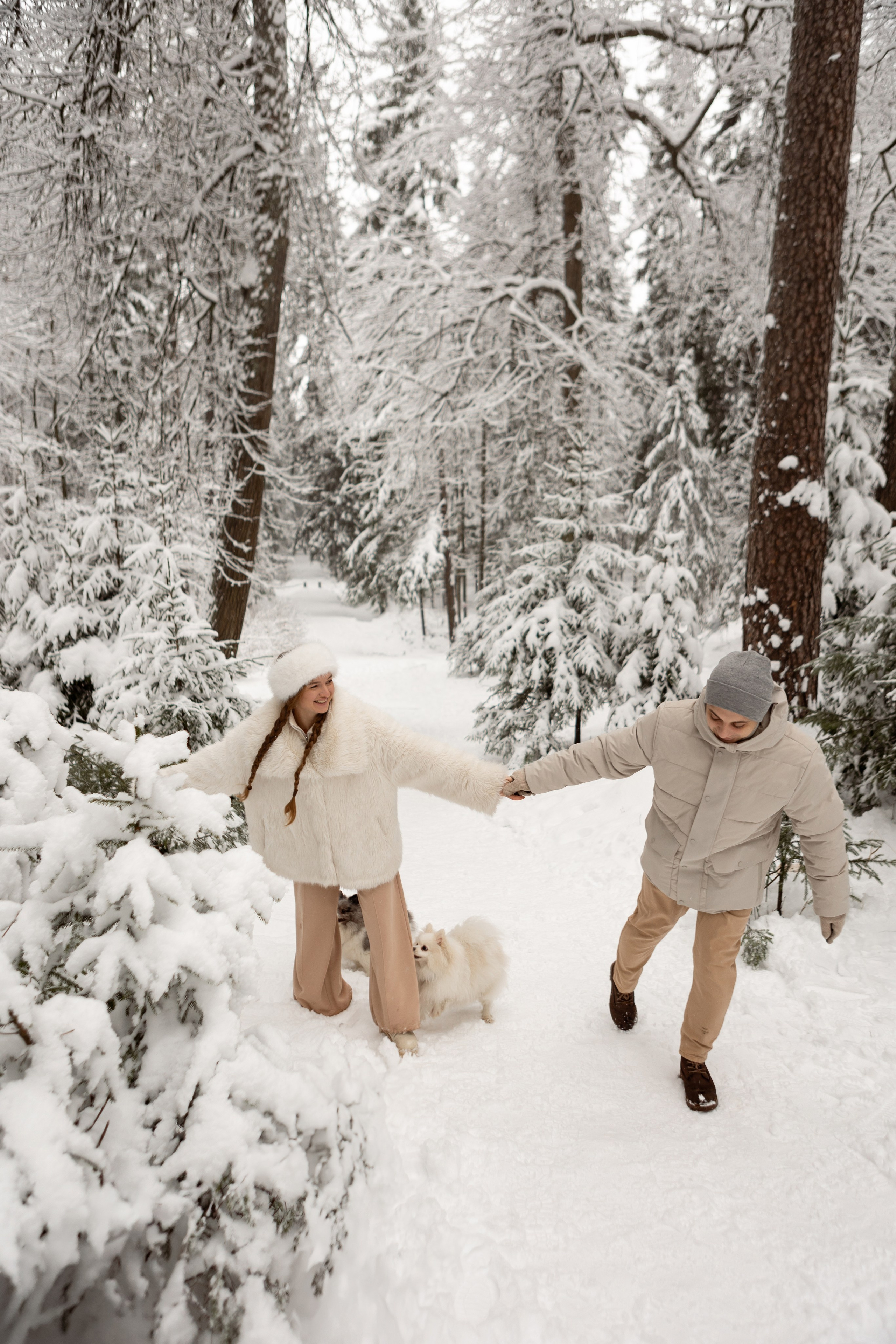 Новогодняя фотосессия с собачками в шуваловском парке. Свадебный фотограф в СПБ | Санкт-Петербурге Анастасия Рахимгулова