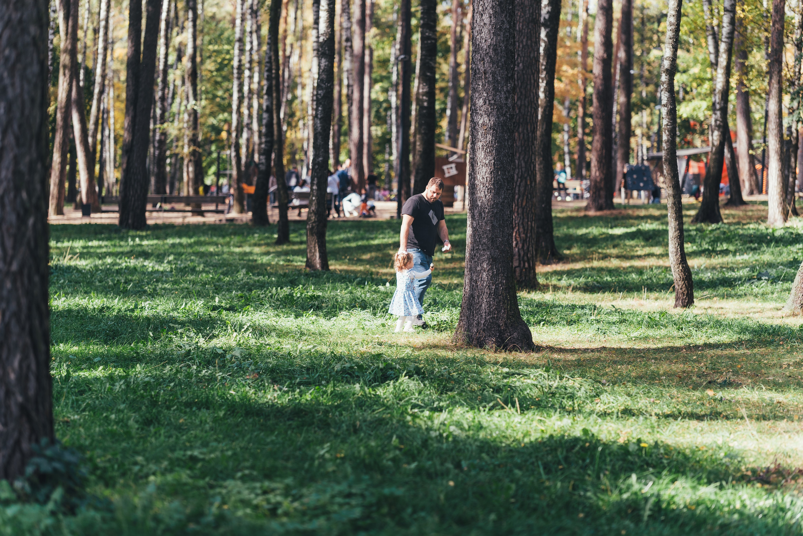 Денис с дочкой, Балашиха, парк Пехорка. Наталья Дукалова фотограф Щелково Королев Пушкино Москва Балашиха