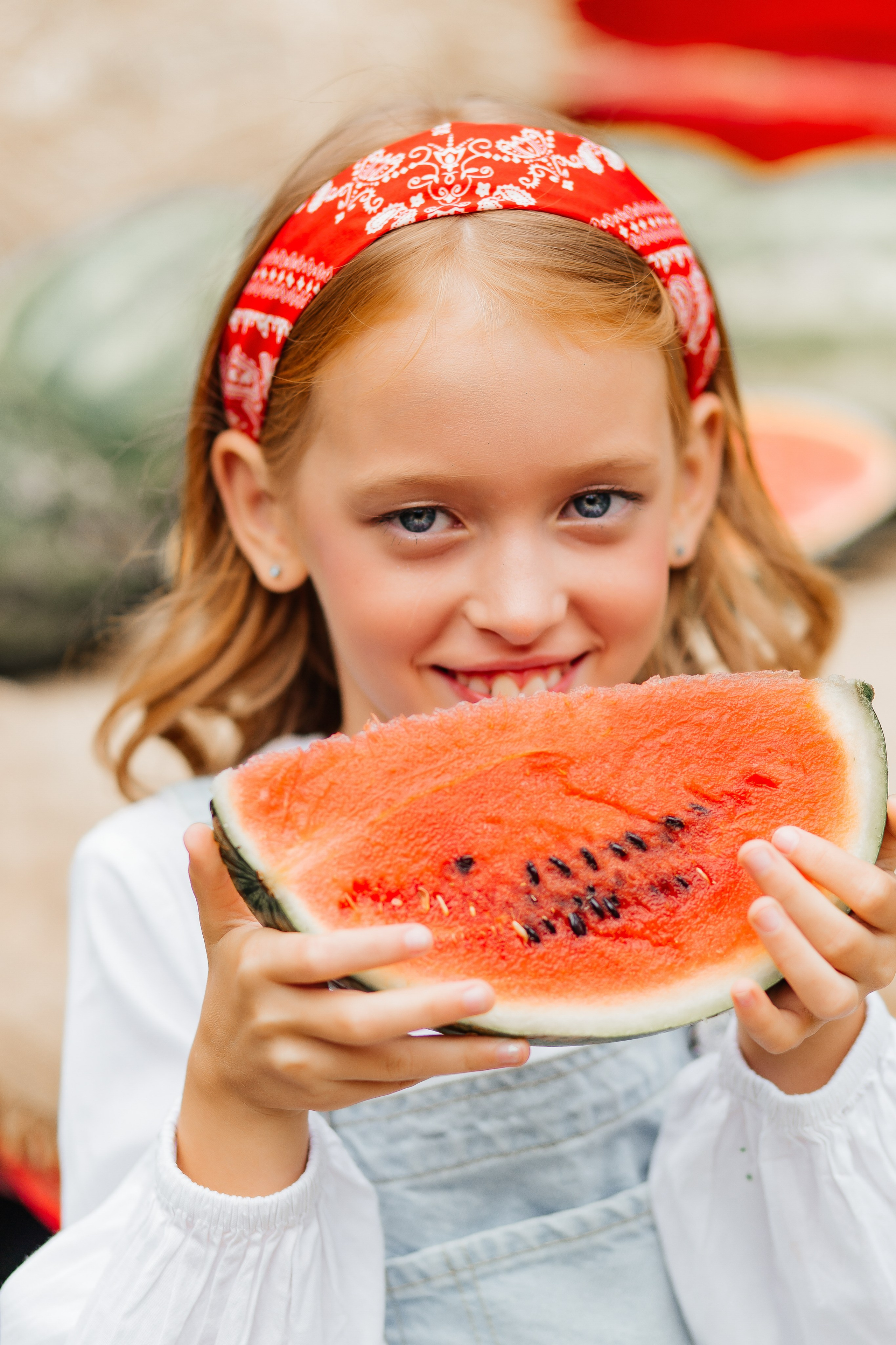 Осенняя детская фотосессия с арбузами. Фотограф в Подольске — Мария Бучнева