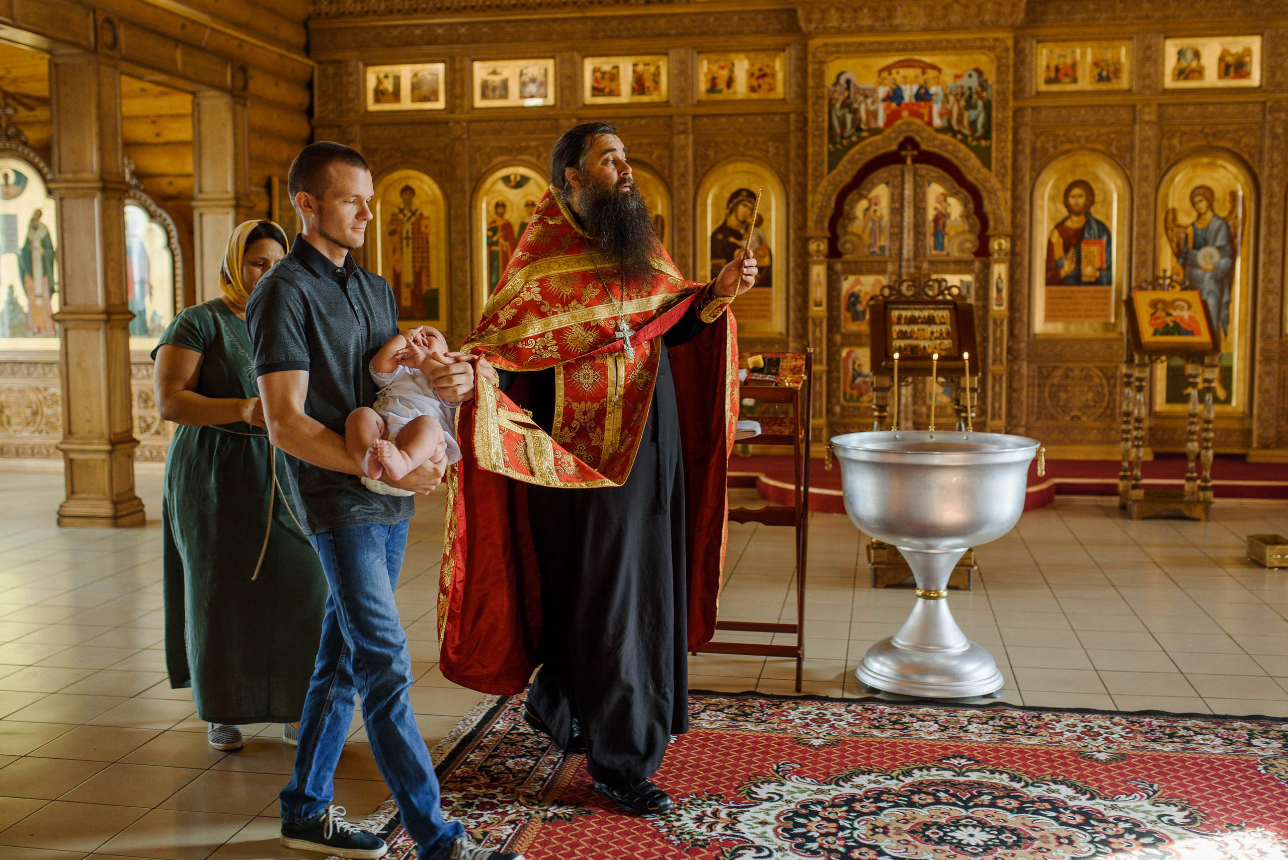 Крещение Олега. Храм святых мучеников Адриана и Наталии (дальнее Арбеково). Свадебный и семейный Фотограф в Пензе Татьяна Лапоногова