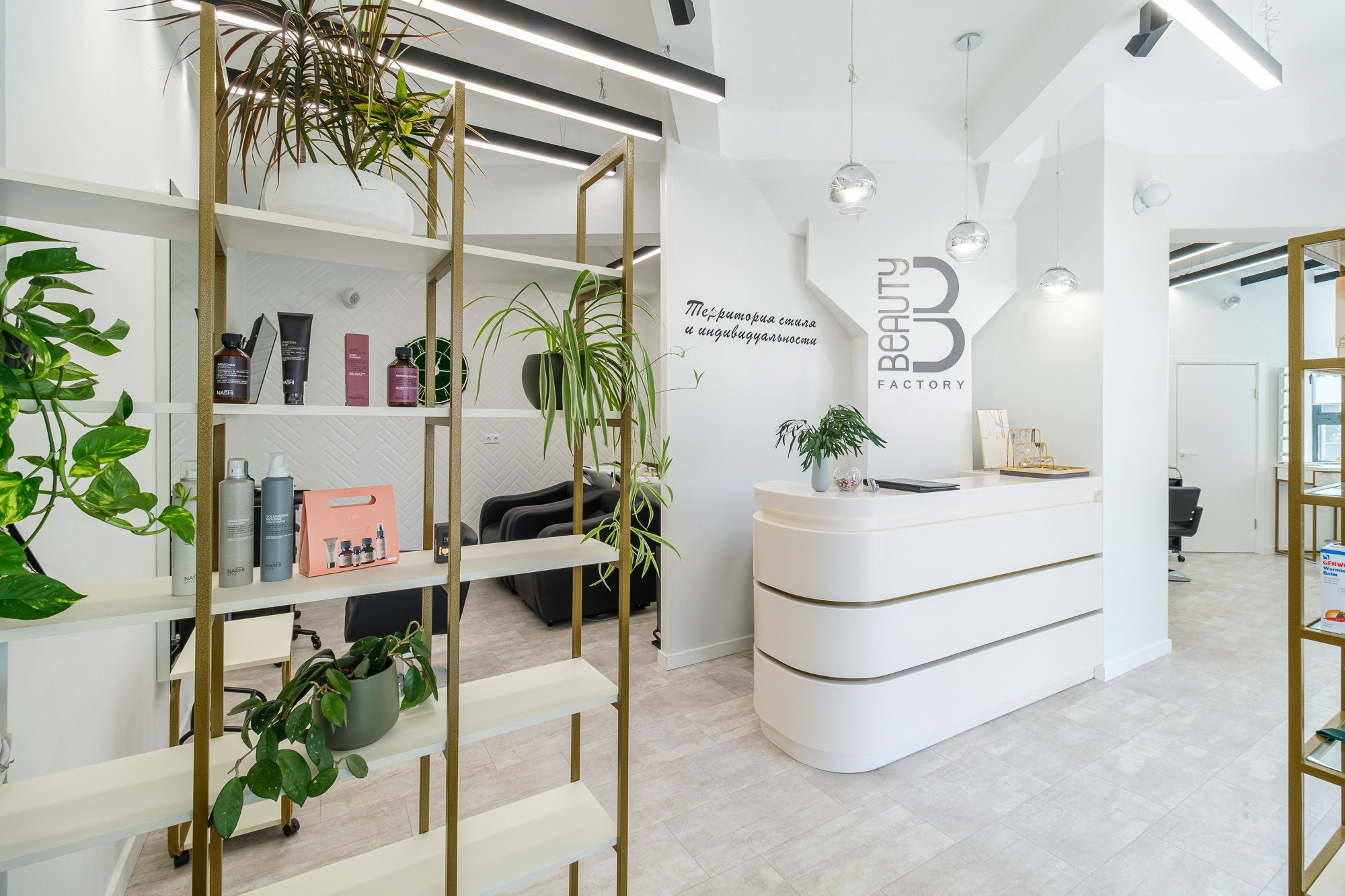 Интерьерная съёмка салона красоты Beauty Factory