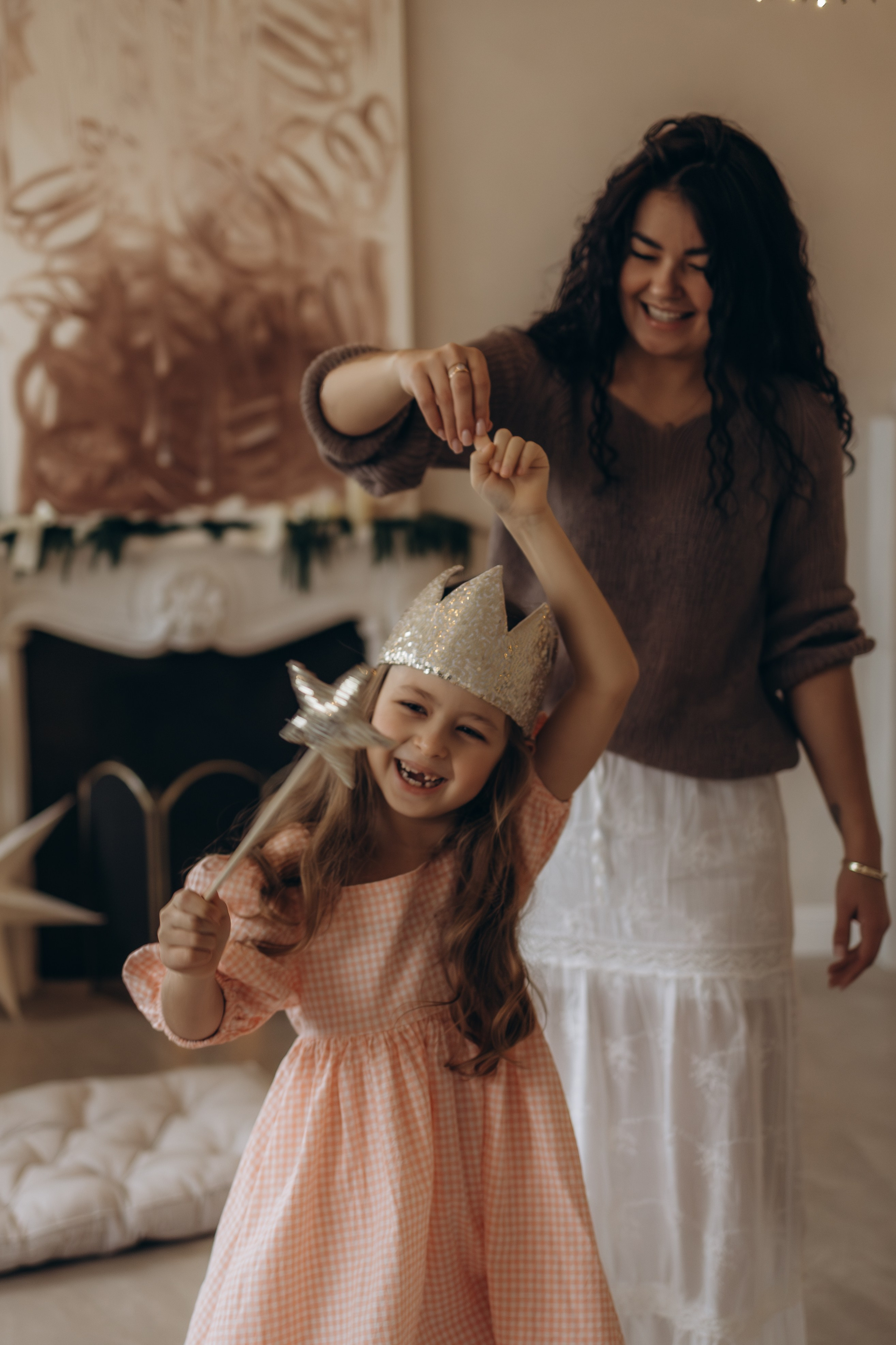 Мамочка и доченька в студии, г. Обнинск (Калужская обл.). Надежда Стар семейный и церковный фотограф в Жукове и Калужской области