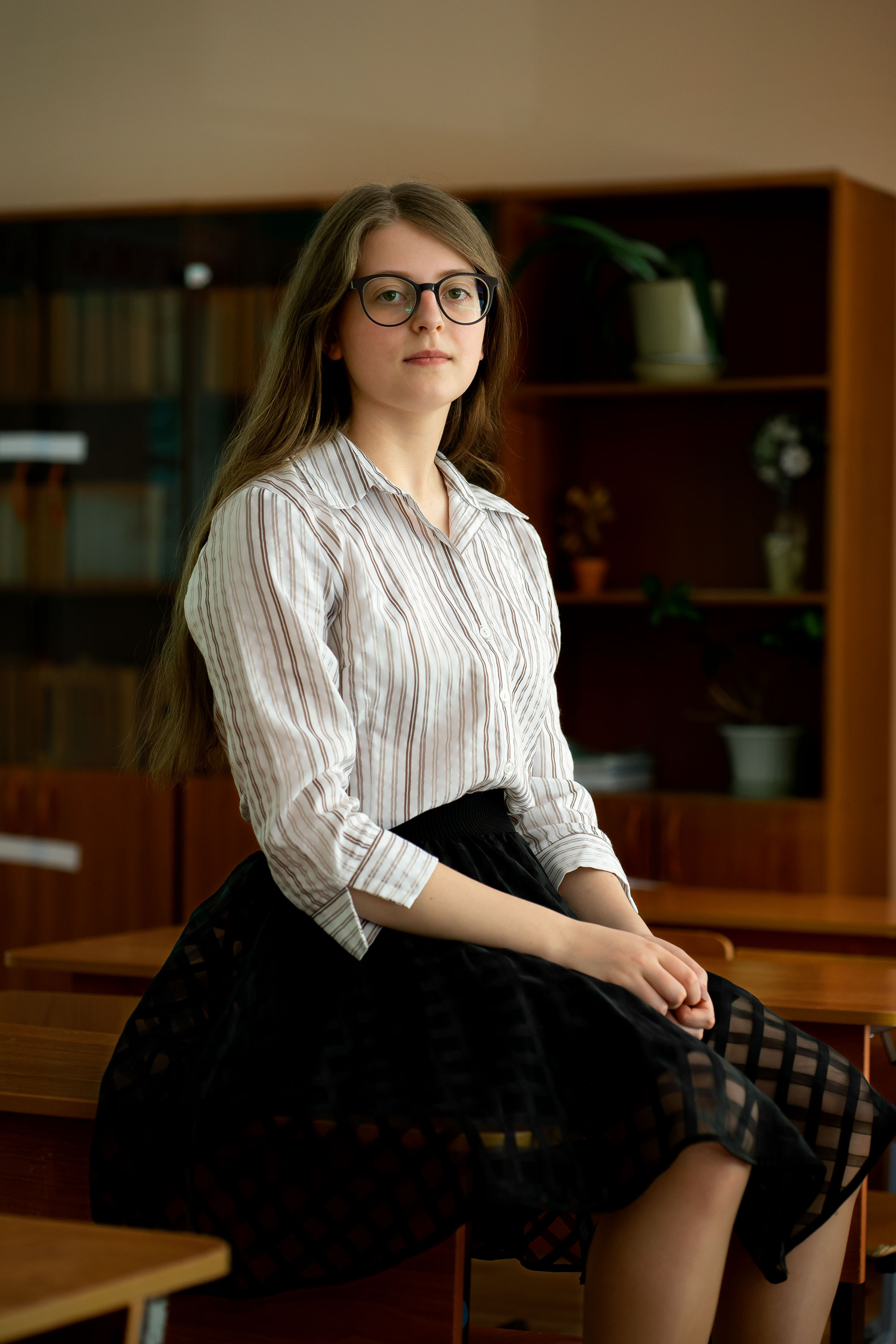 Портреты детей в учебном классе школы. Фотограф в Хабаровске