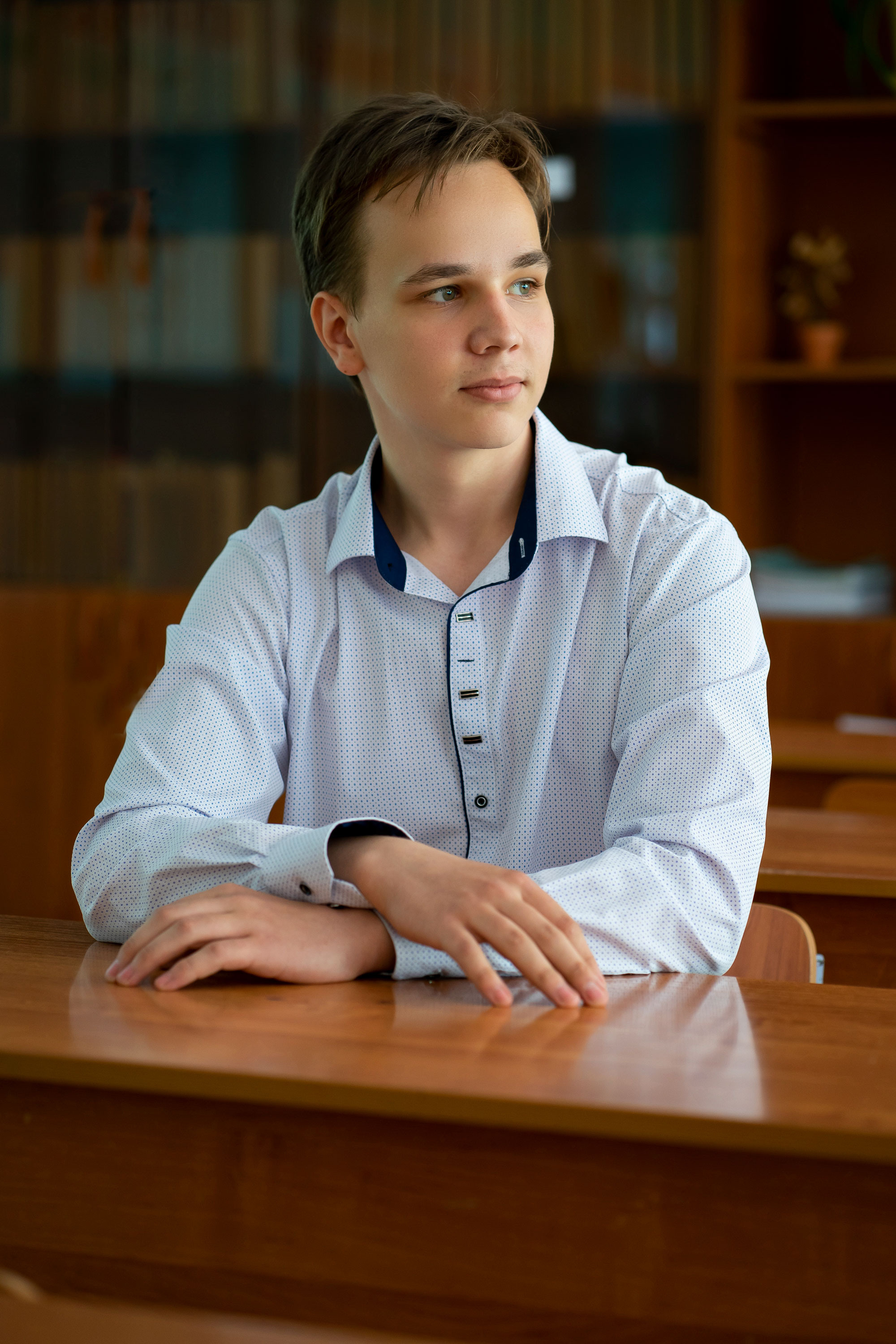 Портреты детей в учебном классе школы. Фотограф в Хабаровске