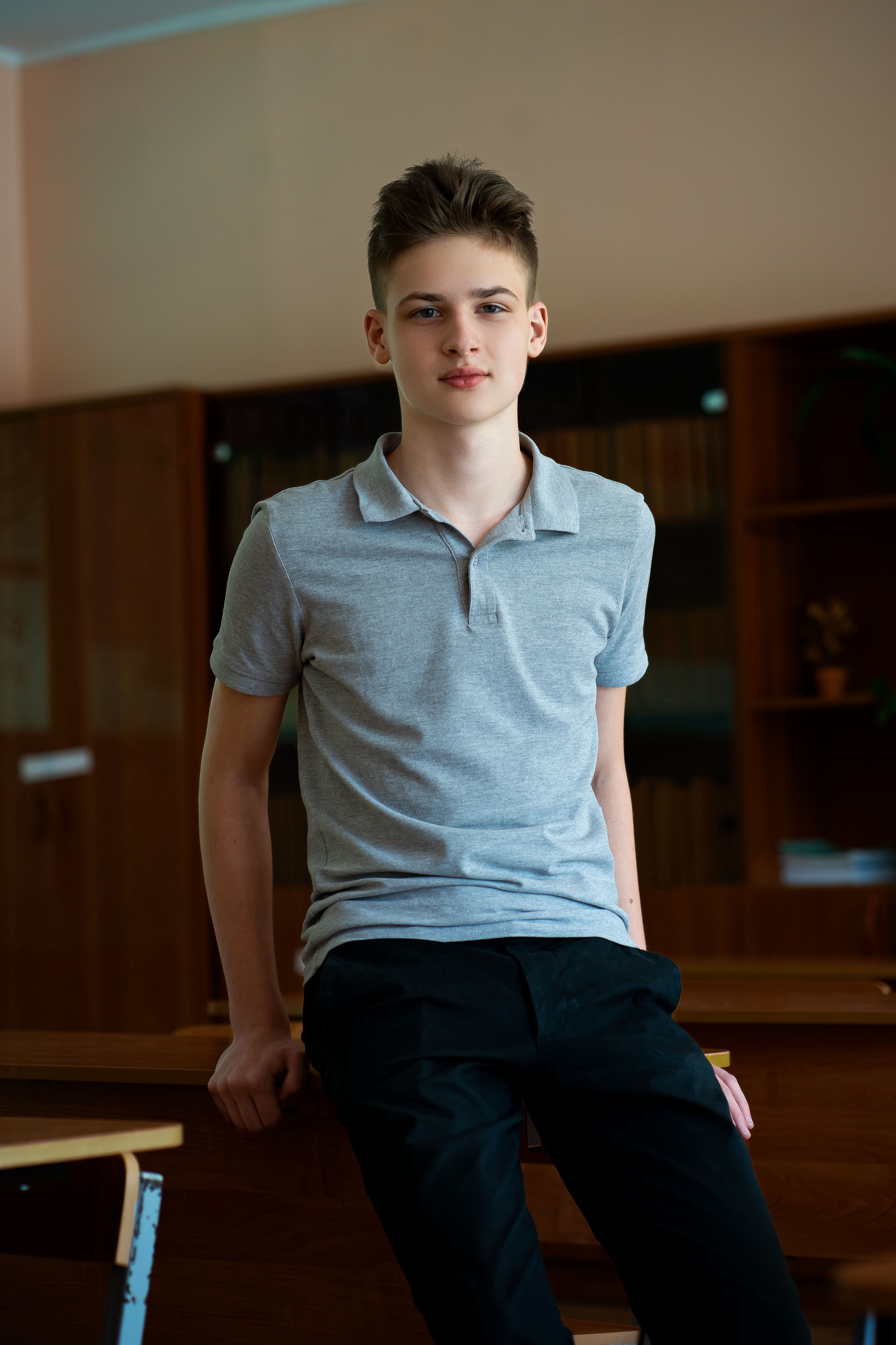 Портреты детей в учебном классе школы. Фотограф в Хабаровске