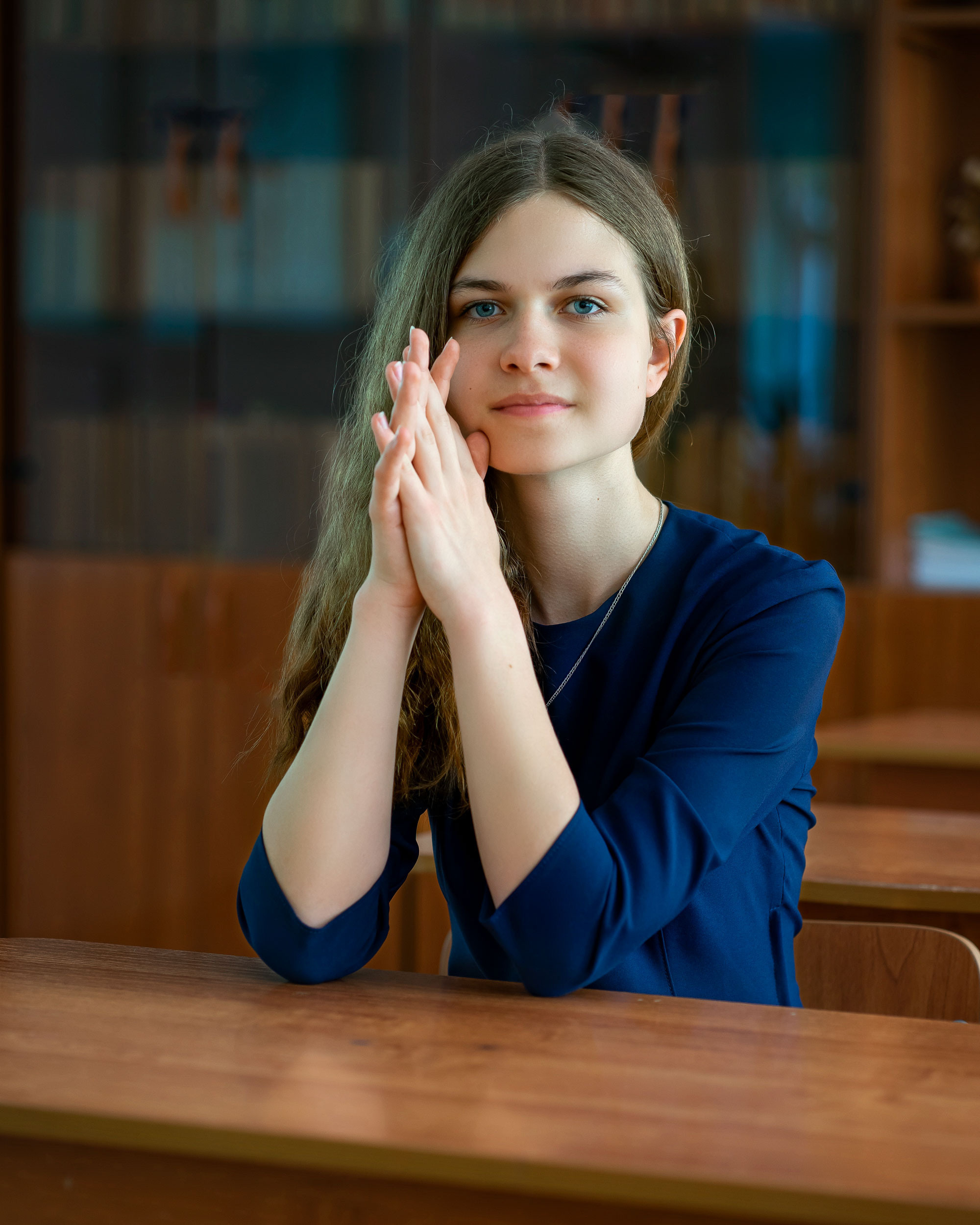 Портреты детей в учебном классе школы. Фотограф в Хабаровске