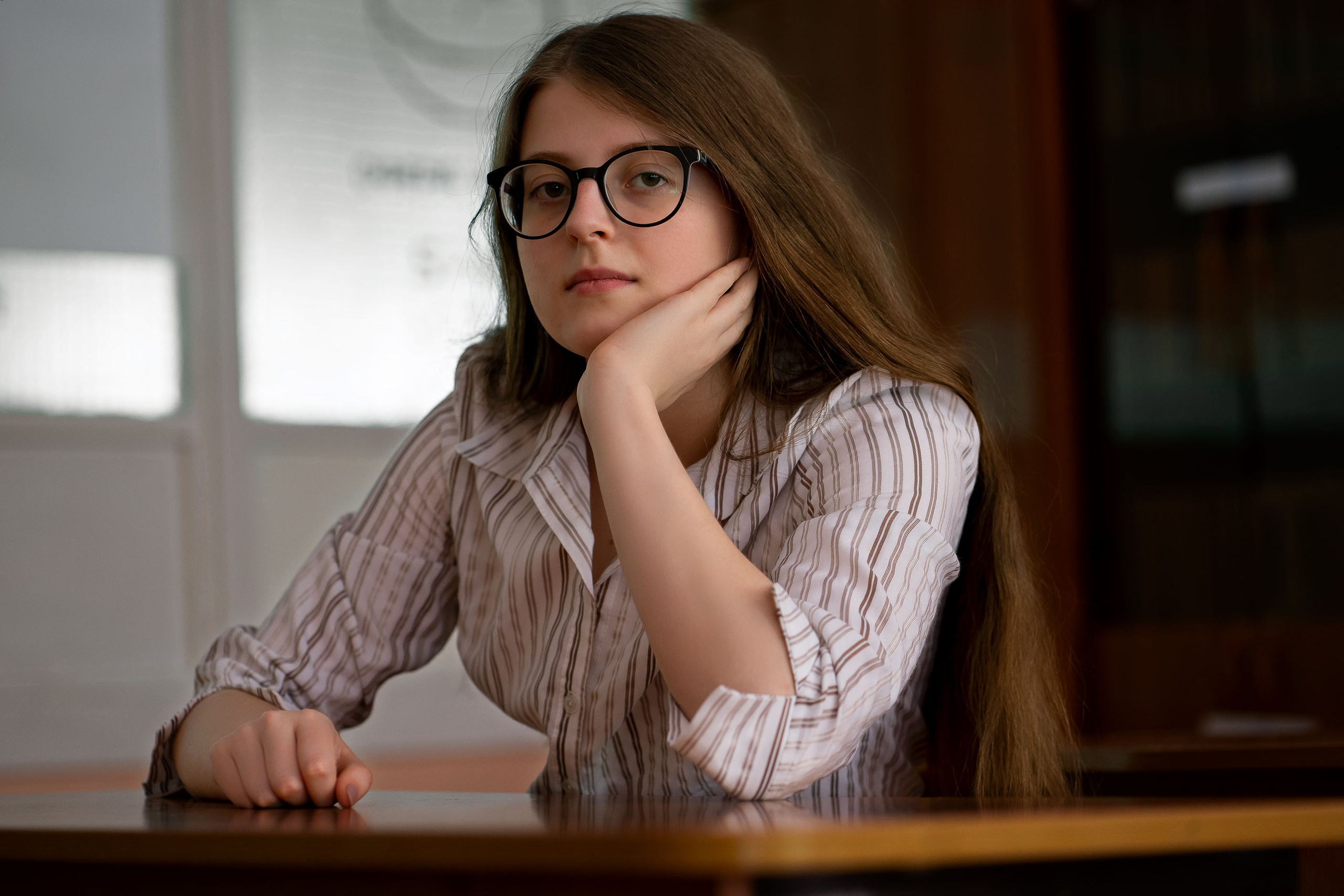 Портреты детей в учебном классе школы. Фотограф в Хабаровске