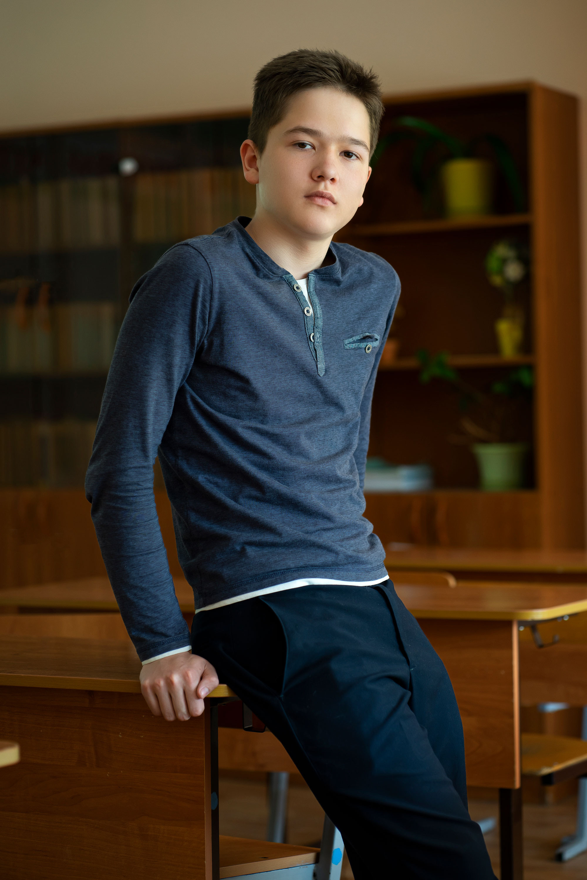 Портреты детей в учебном классе школы. Фотограф в Хабаровске