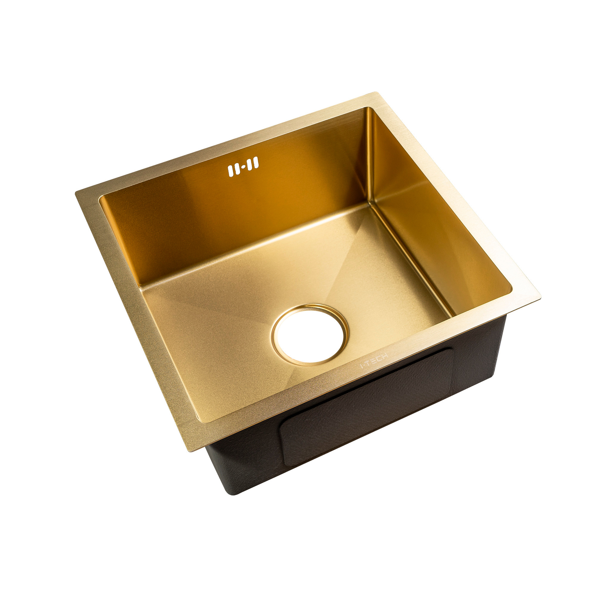 Мойка металлическая для кухни под золото