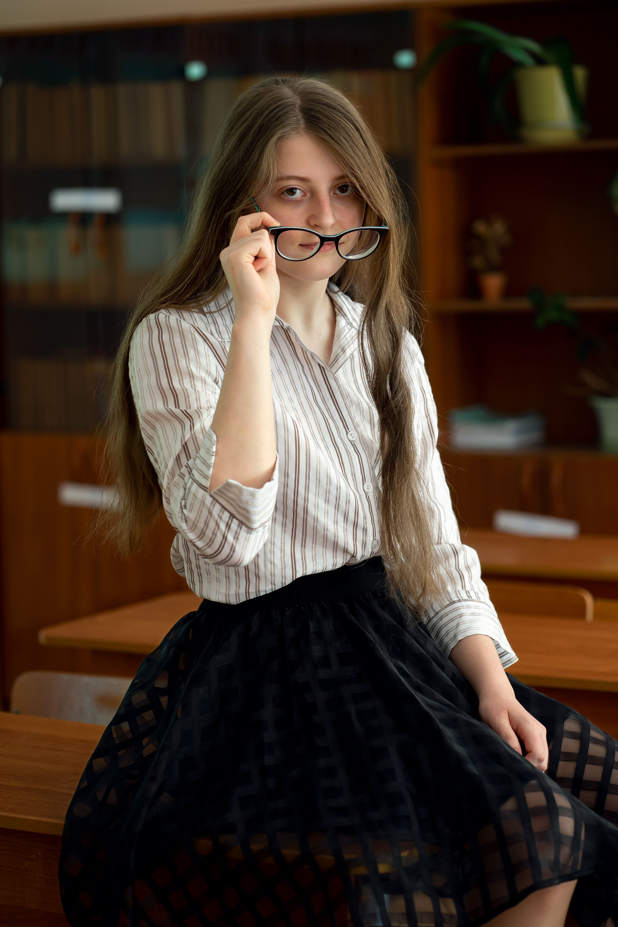 Портреты детей в учебном классе школы. Фотограф в Хабаровске