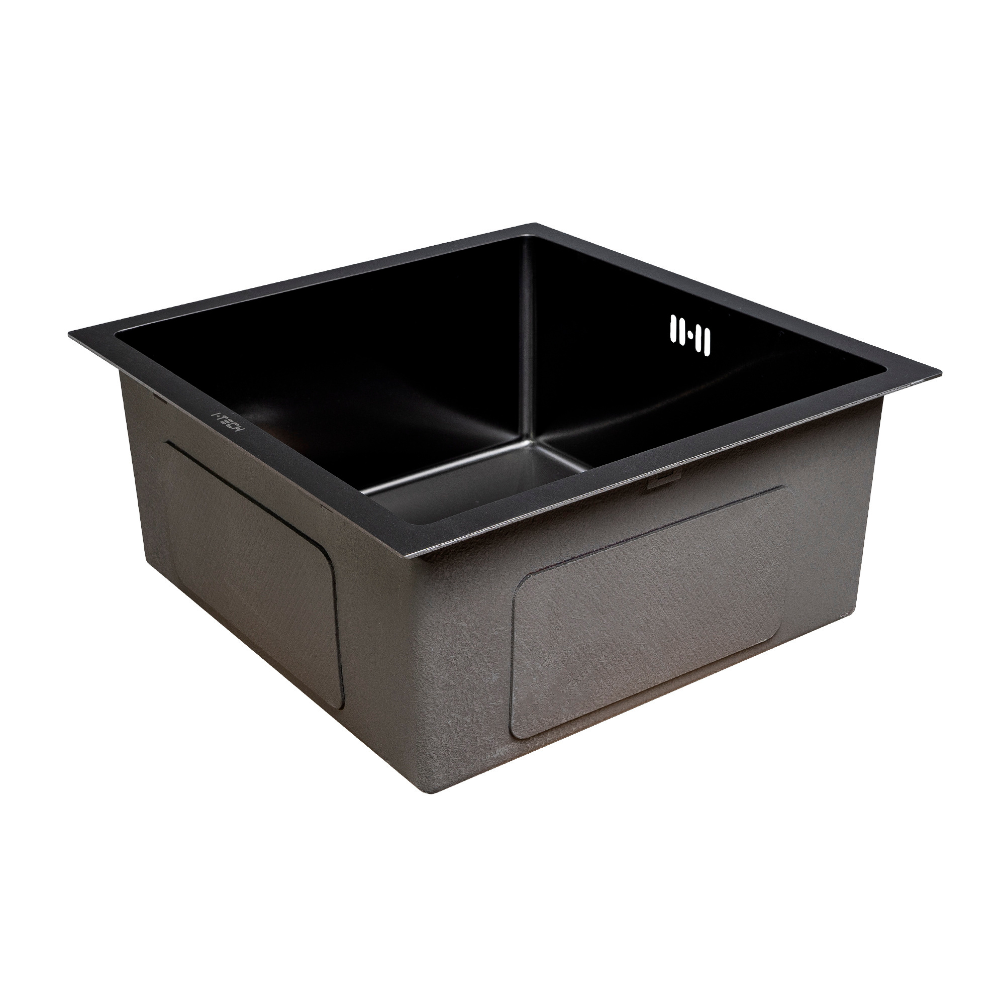 Мойка чёрная металлическая для кухни