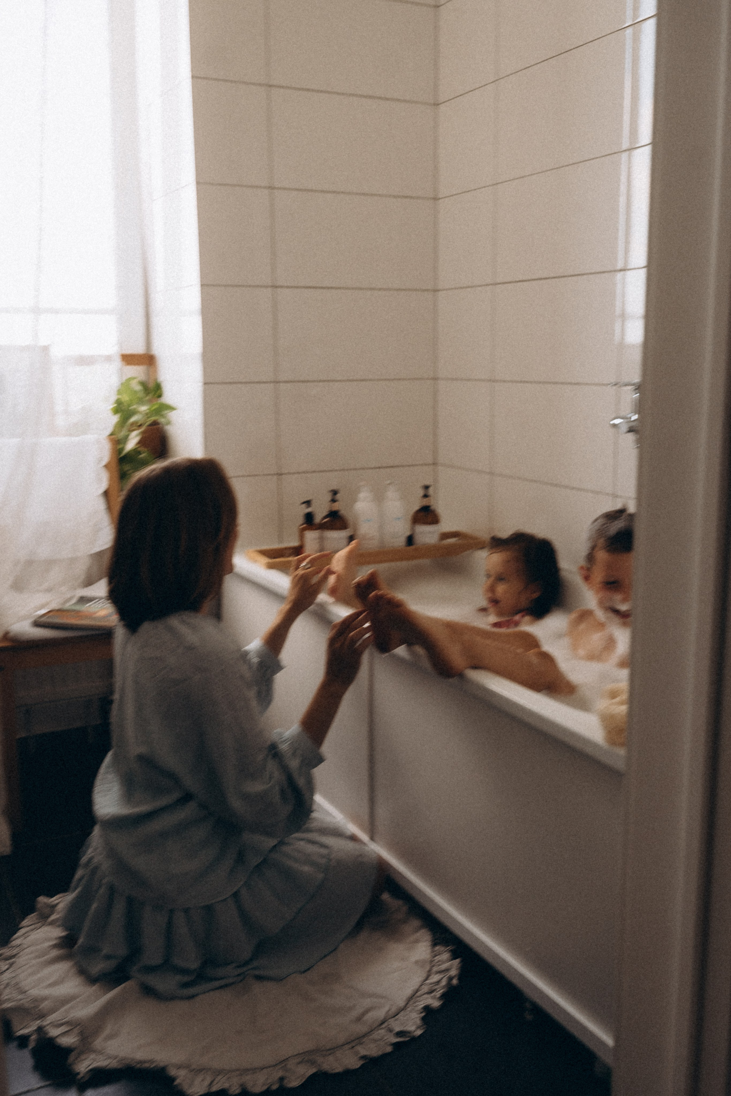 …и мама сделала пенную ванну.