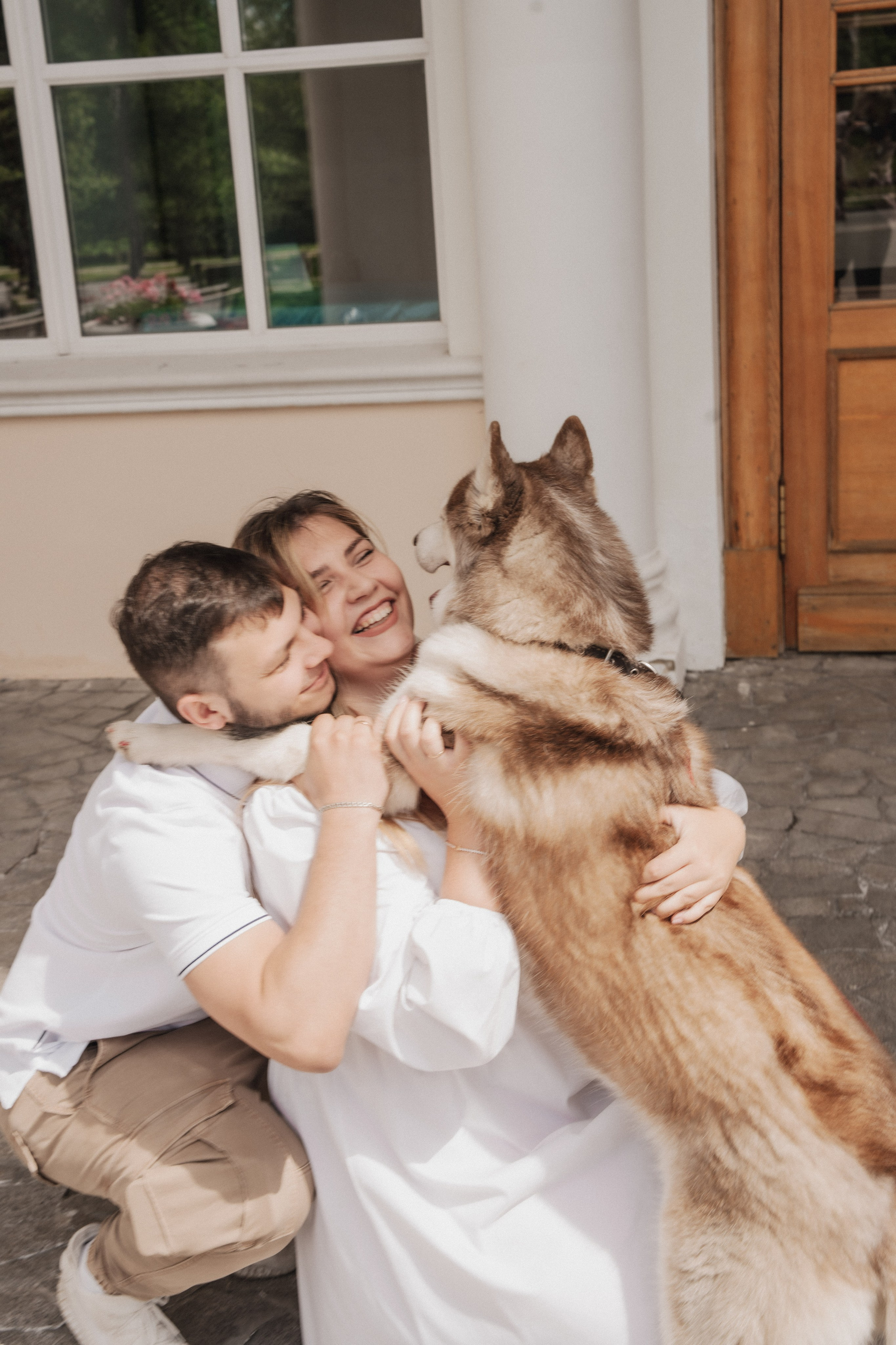 Дарья ♡ Максим ✧ Чоки — История любви, когда в семье есть хаски. Свадебный и портретный фотограф в Москве, Светлана Янковая