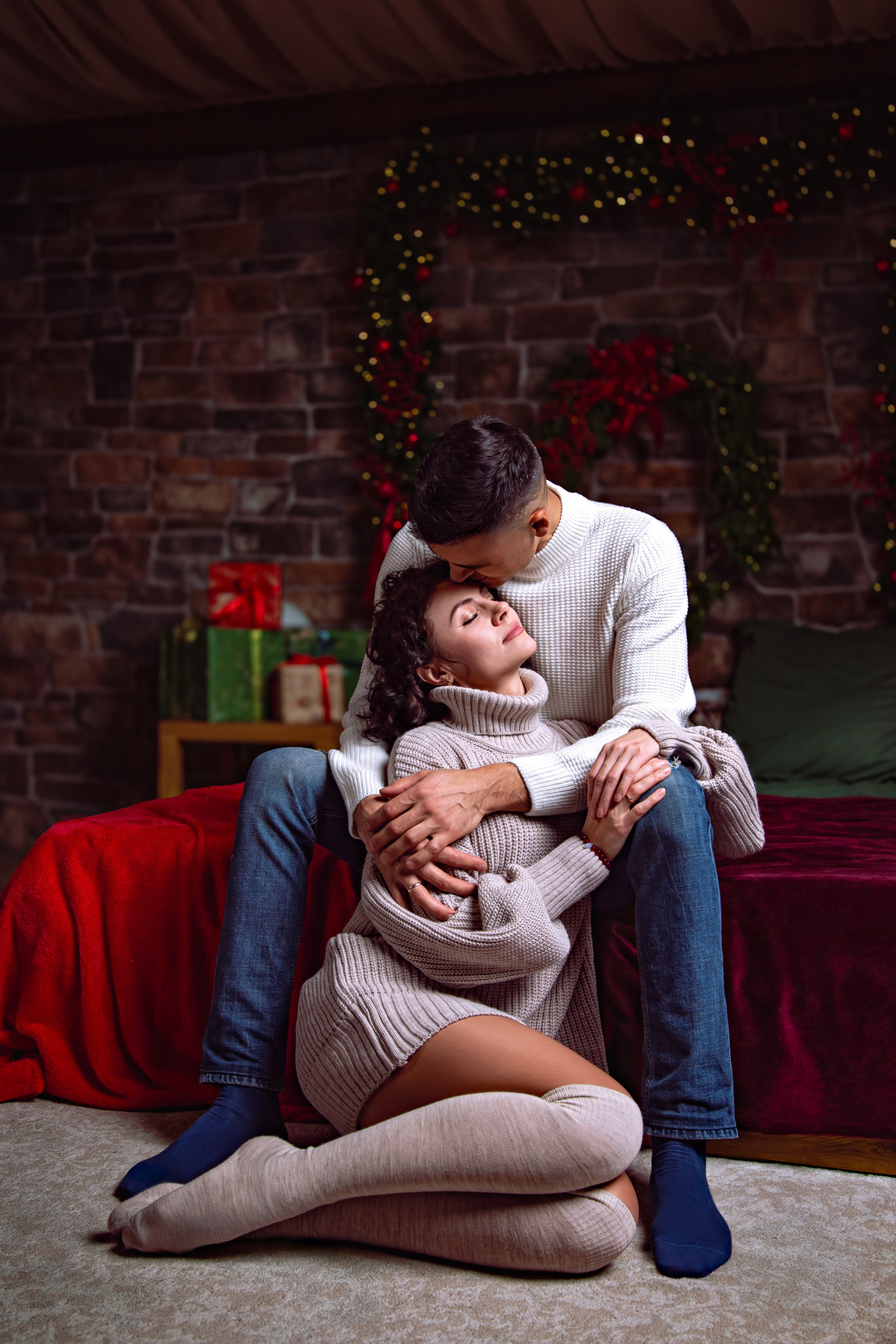 Love story новогодняя фотосессия