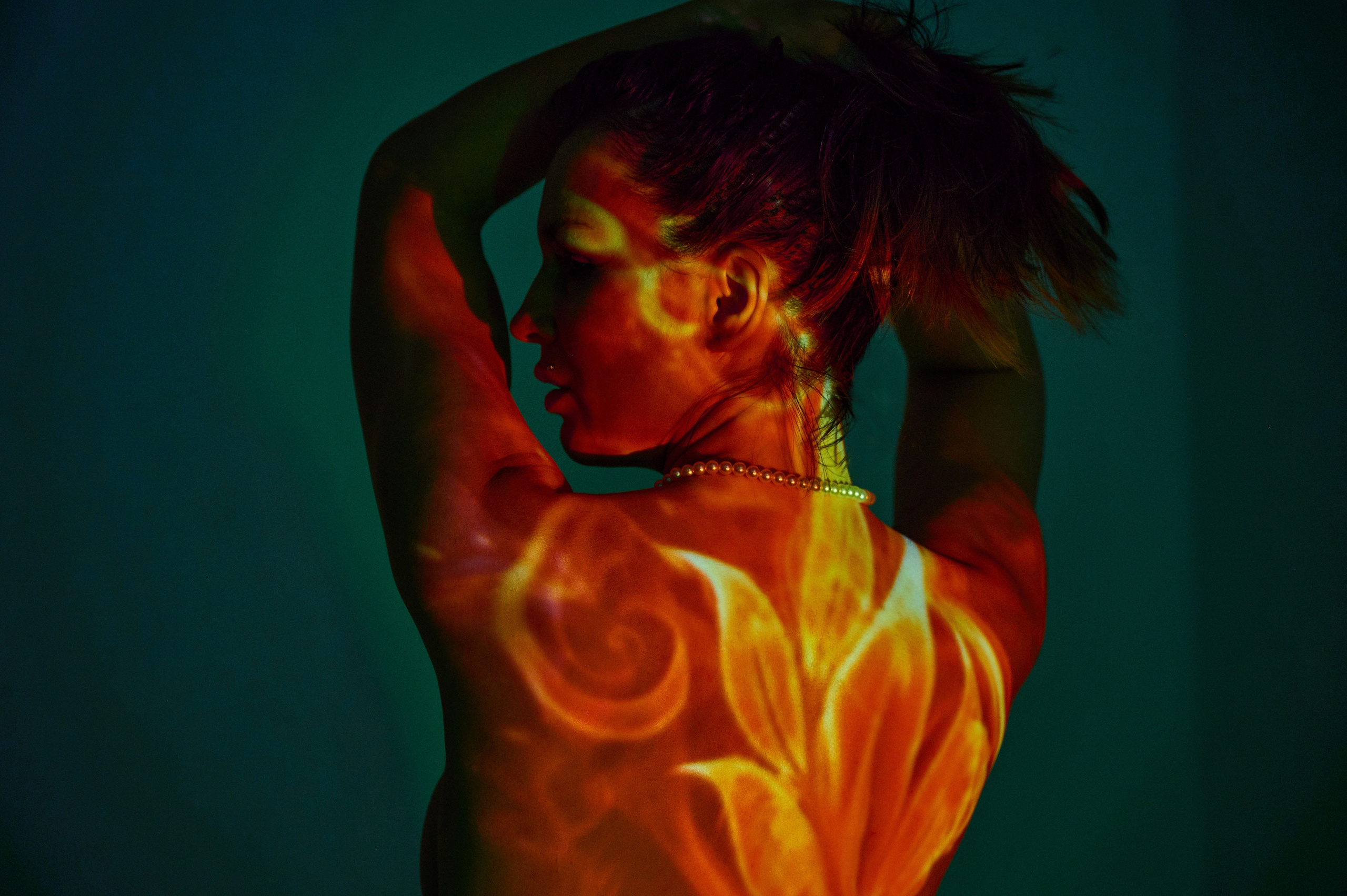 Фотосессия Ксении с проектором