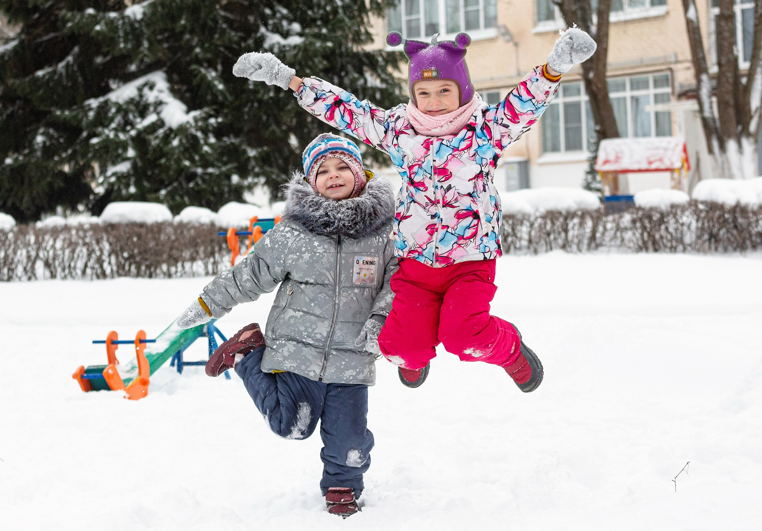 Зима в детском саду. Свадебный, семейный, детский фотограф в Санкт-Петербурге