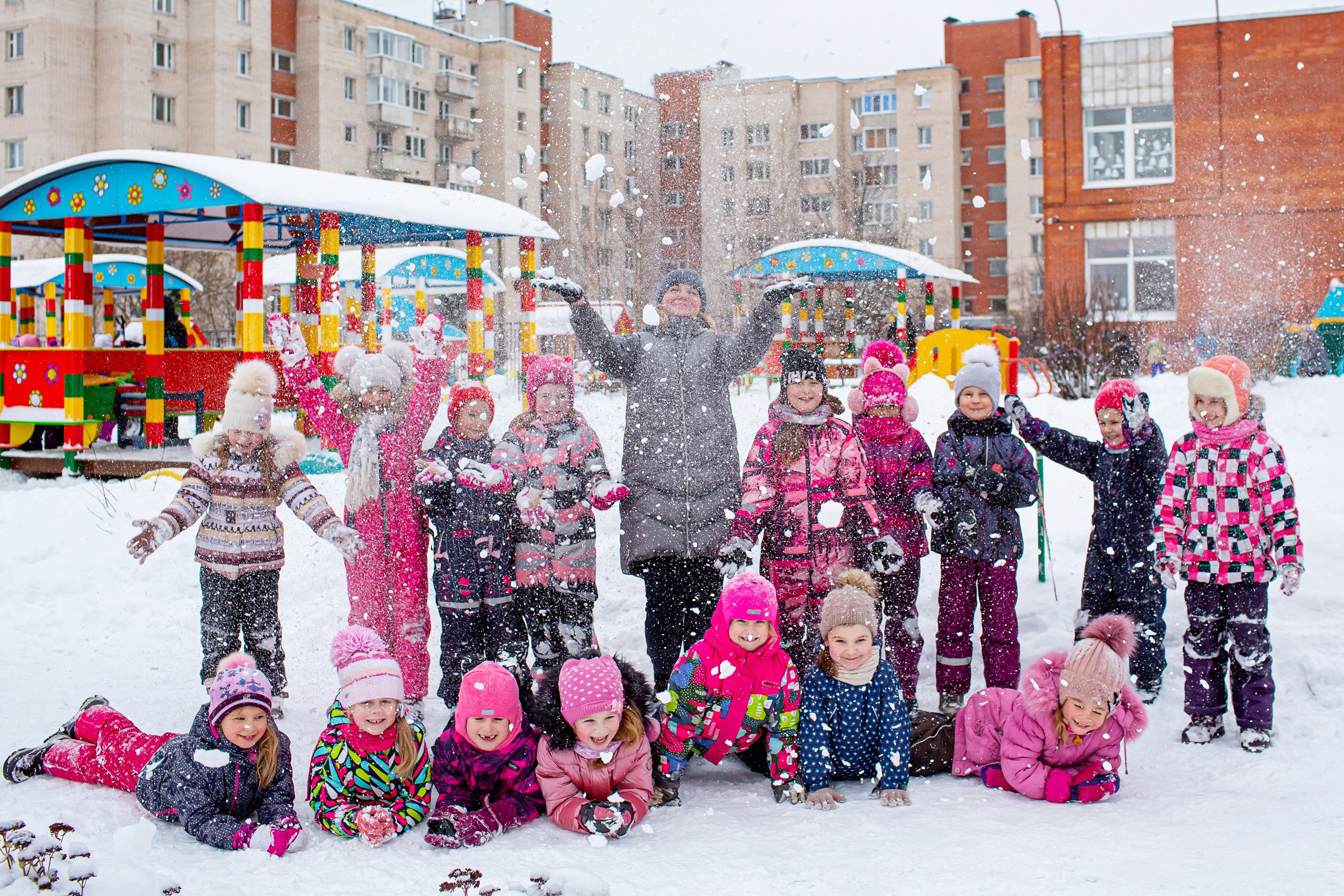 Зима в детском саду. Свадебный, семейный, детский фотограф в Санкт-Петербурге