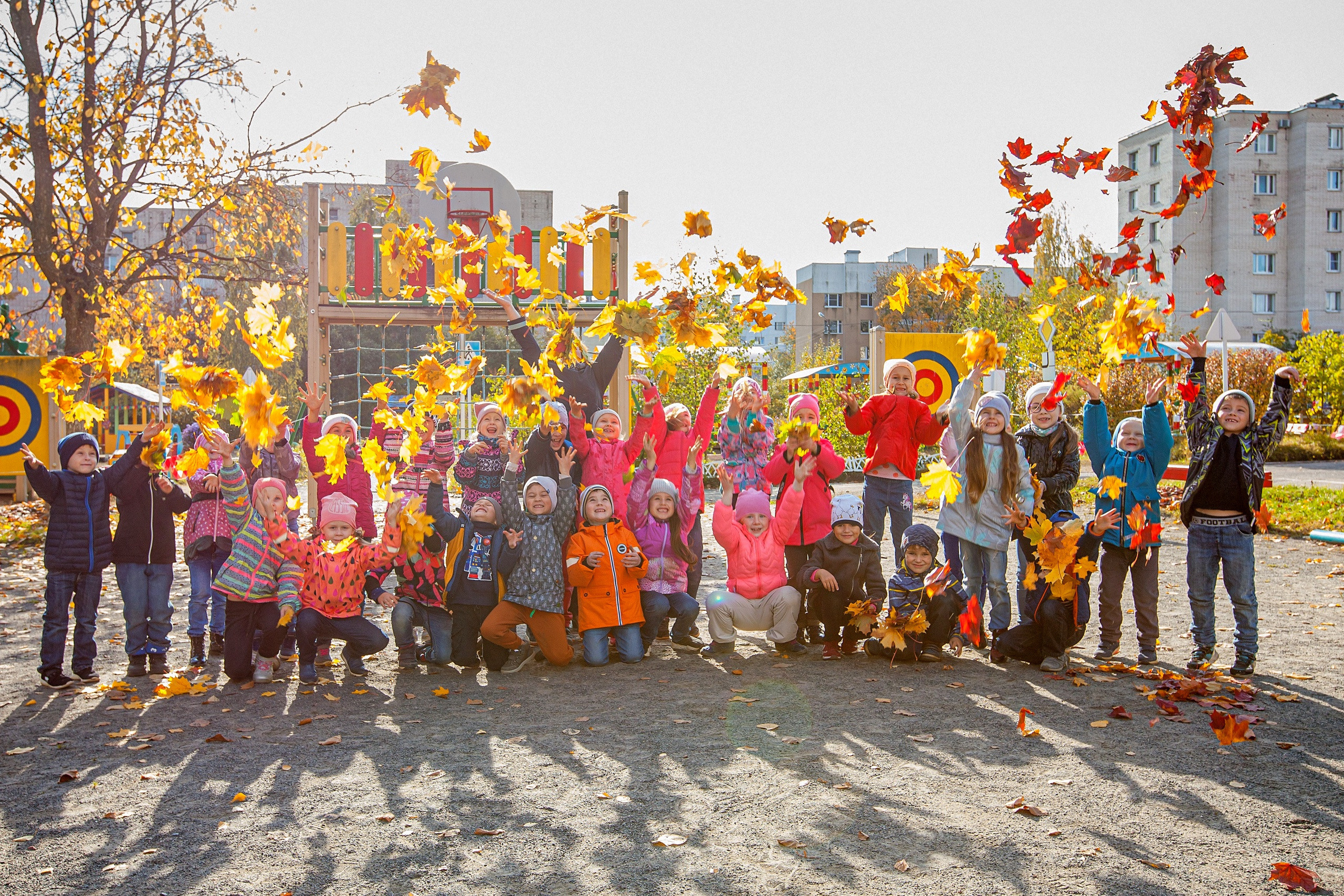 Осень в детском саду. Свадебный, семейный, детский фотограф в Санкт-Петербурге