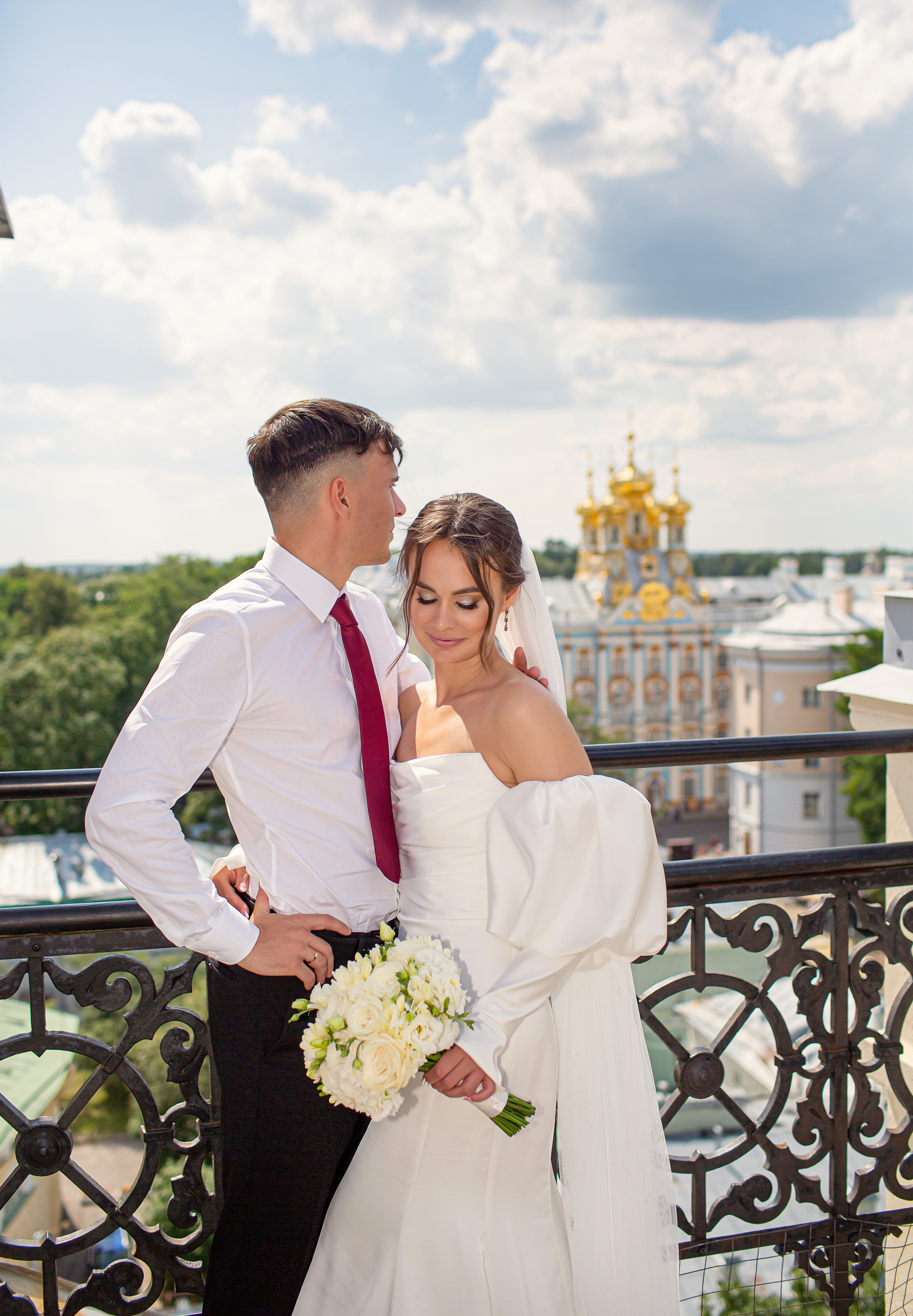 Свадебная фотосессия в Пушкине. Дворец бракосочетания № 3. Свадебный, семейный, детский фотограф в Санкт-Петербурге