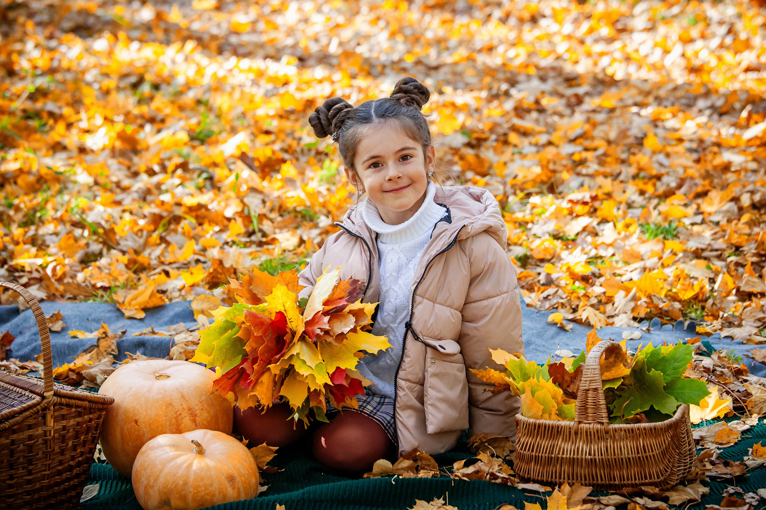 Осень в детском саду. Свадебный, семейный, детский фотограф в Санкт-Петербурге
