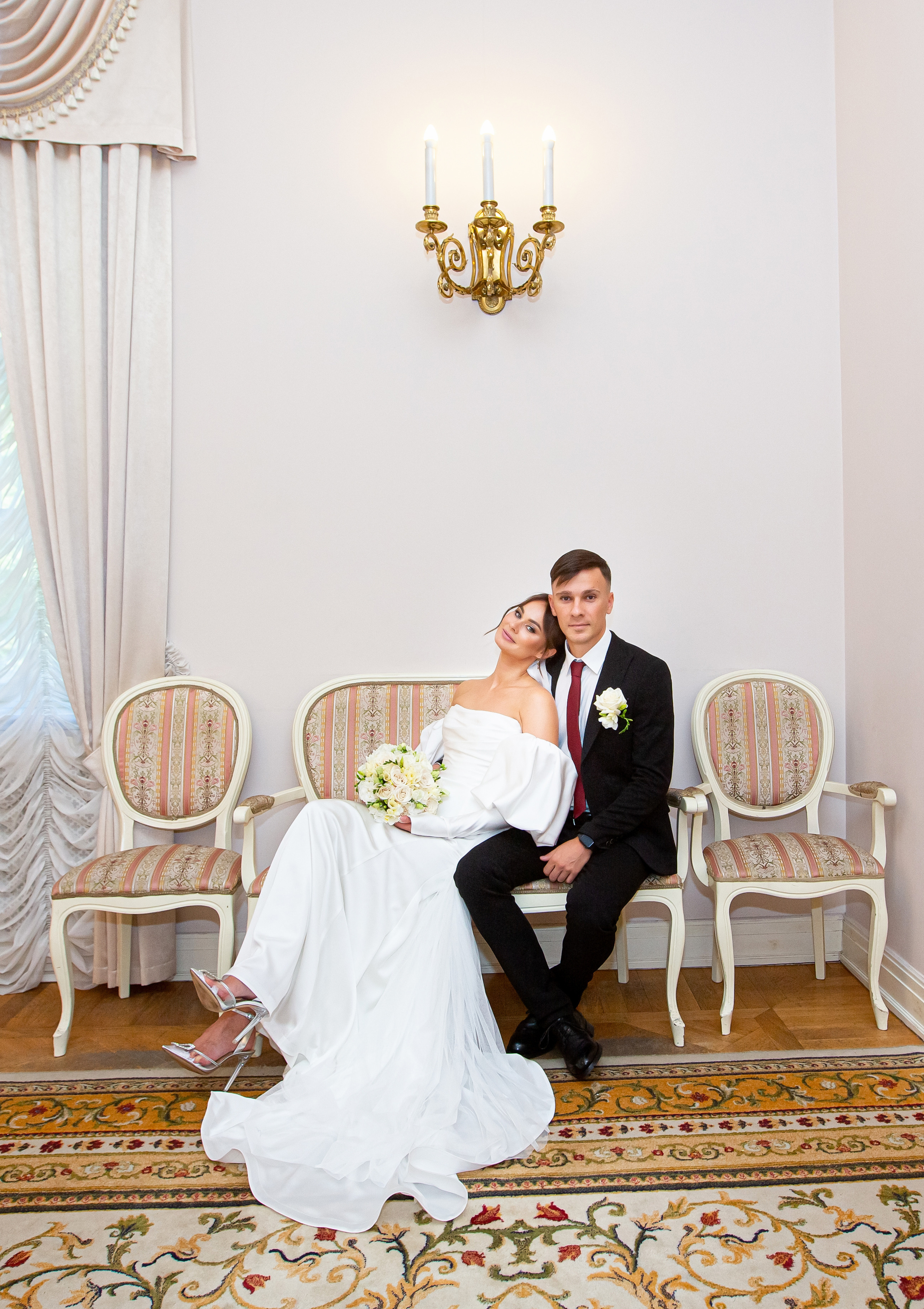 Свадебная фотосессия в Пушкине. Дворец бракосочетания № 3. Свадебный, семейный, детский фотограф в Санкт-Петербурге